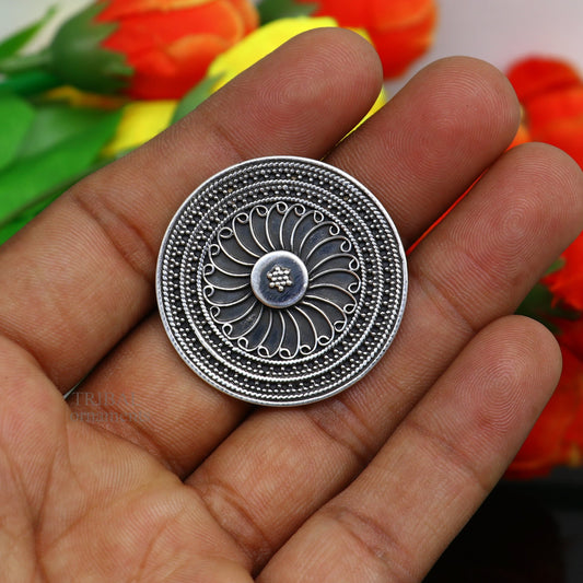 925 sterling solid silver fabulous craftsmanship vintage antique design tribal adjustable ring band for women from Rajasthan India ring487 - TRIBAL ORNAMENTS