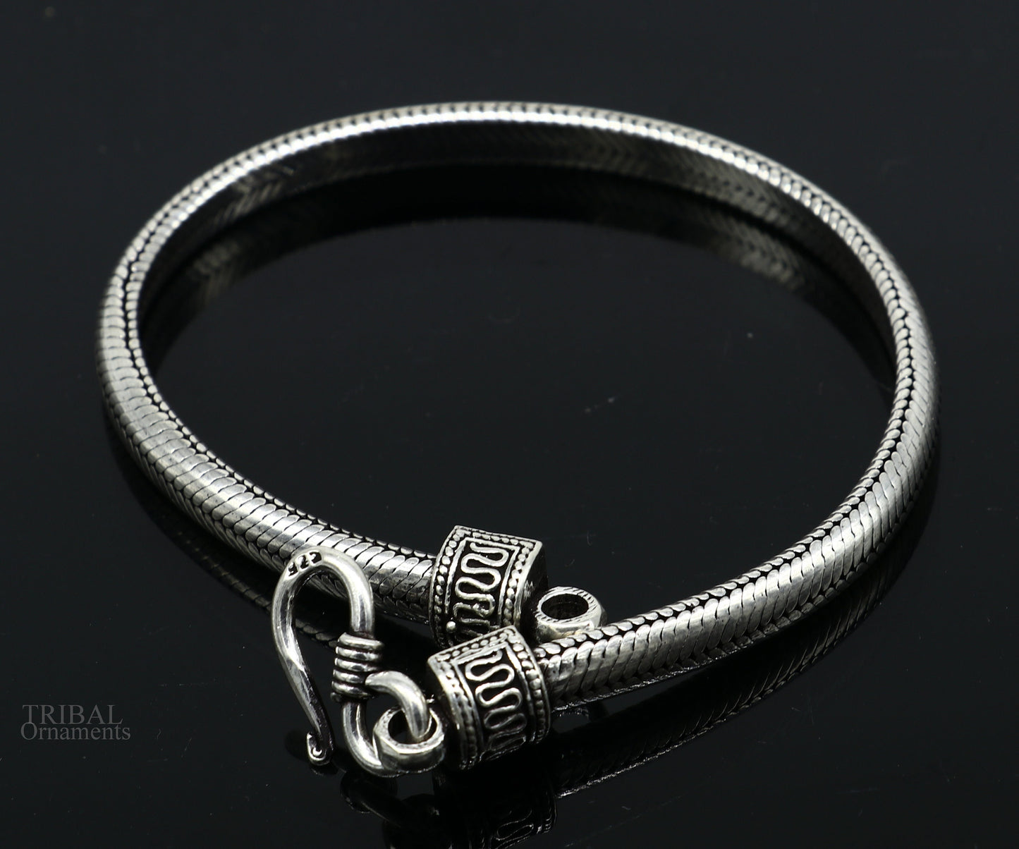 5mm 925 sterling silver handmade snake chain bracelet, D shape chain bracelet, half round snake chain bracelet unisex stylish jewelry sbr259 - TRIBAL ORNAMENTS