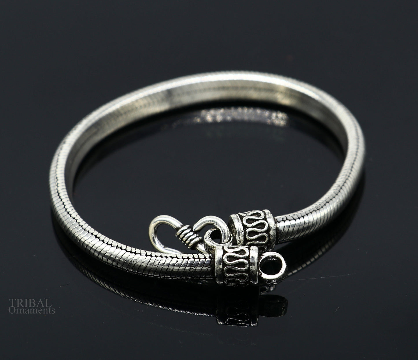 8"/8.5 inches 6mm 925 sterling silver handmade snake chain bracelet D shape Customized bracelet half round snake chain bracelet sbr260 - TRIBAL ORNAMENTS
