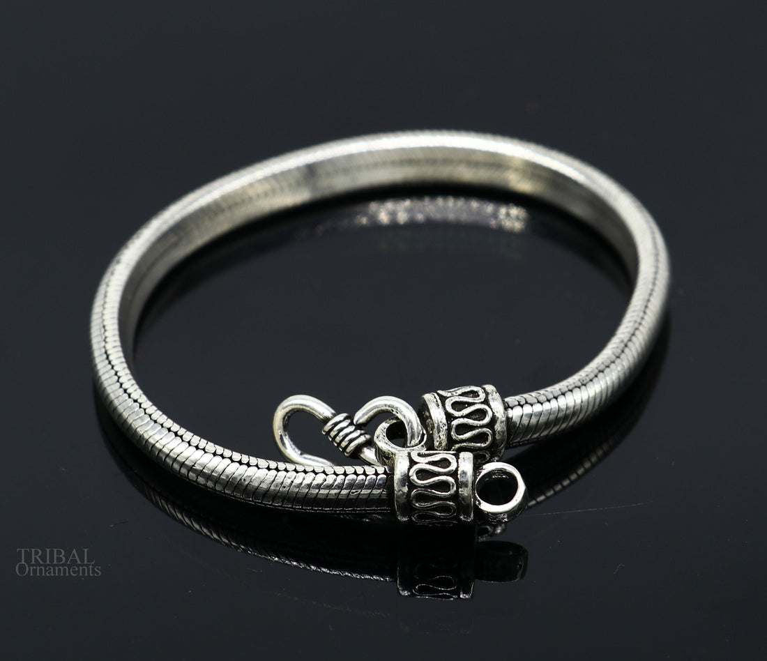 5.5mm 925 sterling silver handmade snake chain bracelet, D shape chain bracelet, half round snake chain bracelet stylish jewelry sbr261 - TRIBAL ORNAMENTS