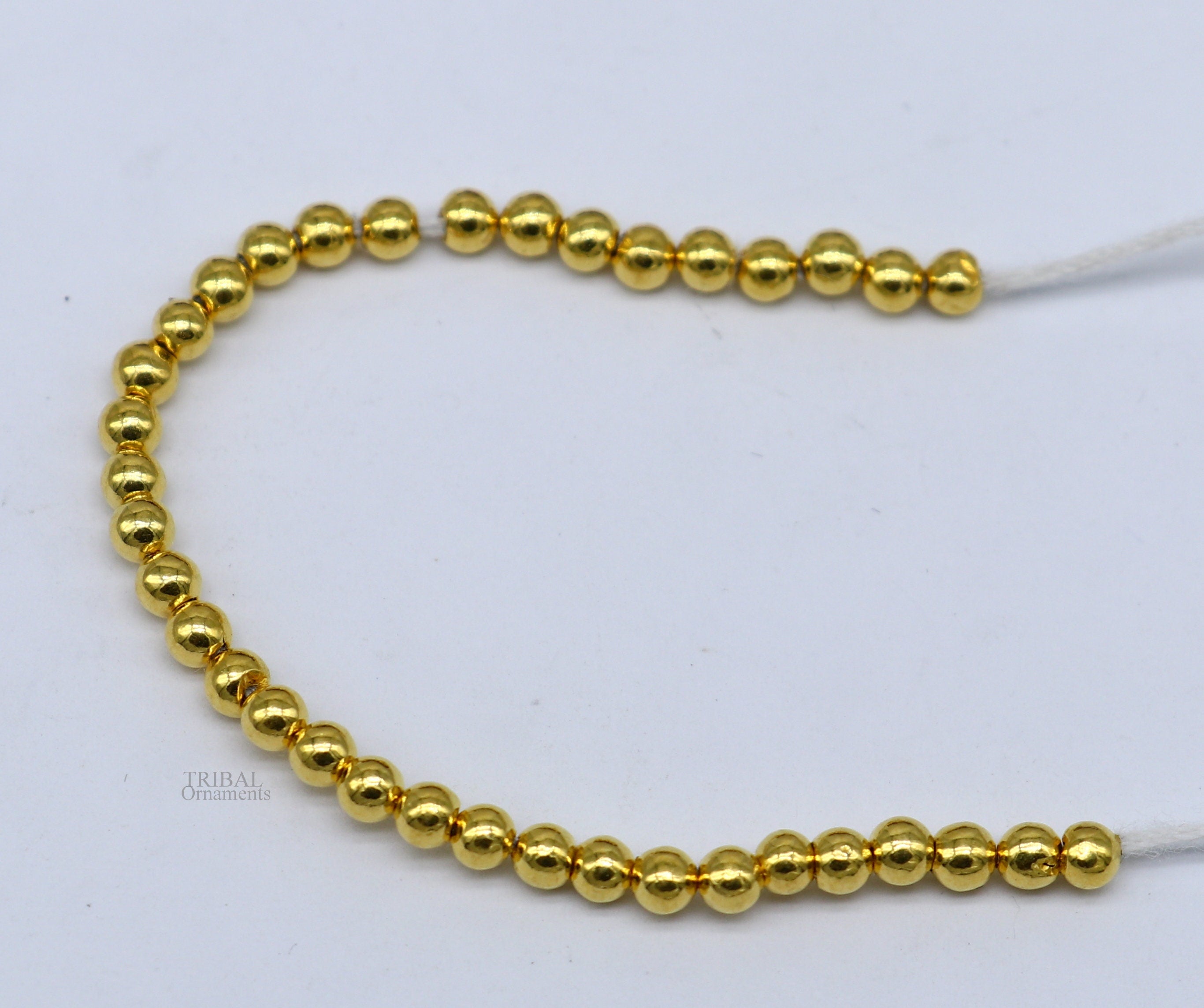 3 pieces 14kt GOLD FILLED 3mm Beads Beaded Fine ANKLETS Lot - Handcrafted - Custom made to your size - factory Free Shipping Worldwide