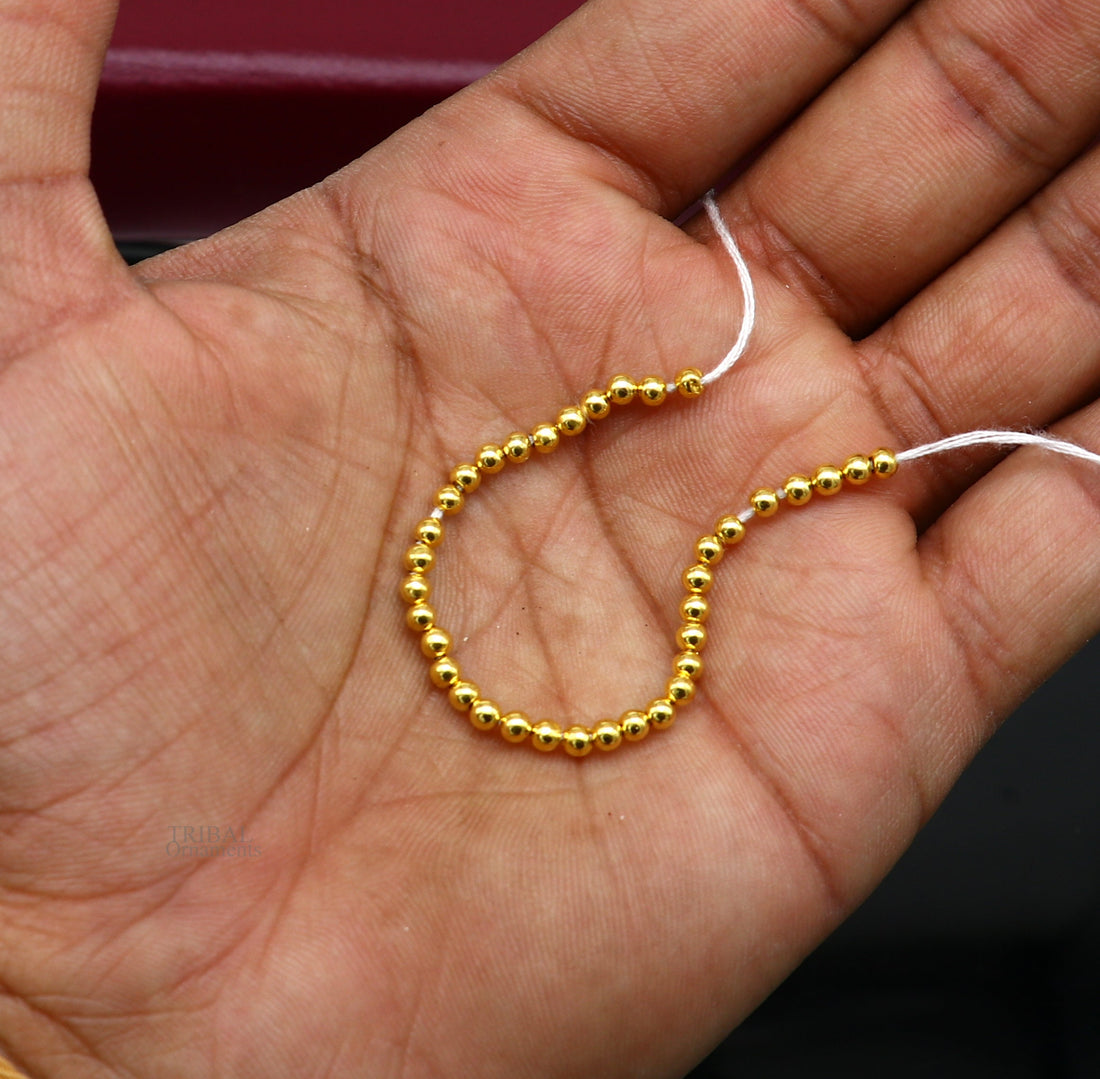 lot 20 pieces 3mm gold beads Vintage handmade loose beads traditional designer 22k yellow gold beads or ball for custom jewelry making bd18 - TRIBAL ORNAMENTS