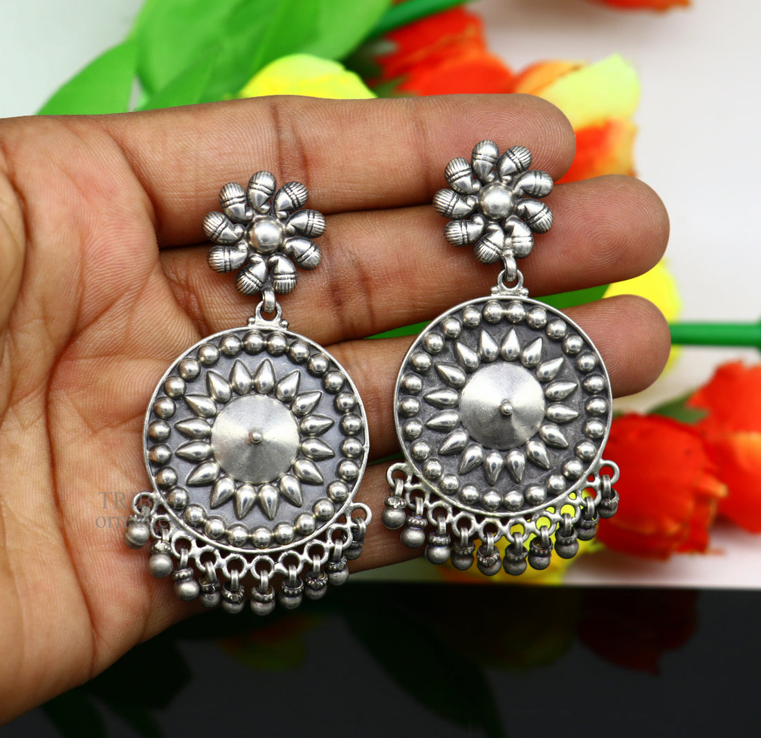 925 sterling silver handmade vintage design shape light weight stud earring attractive gifting jewelry, tribal earring drop dangle EAR1089 - TRIBAL ORNAMENTS