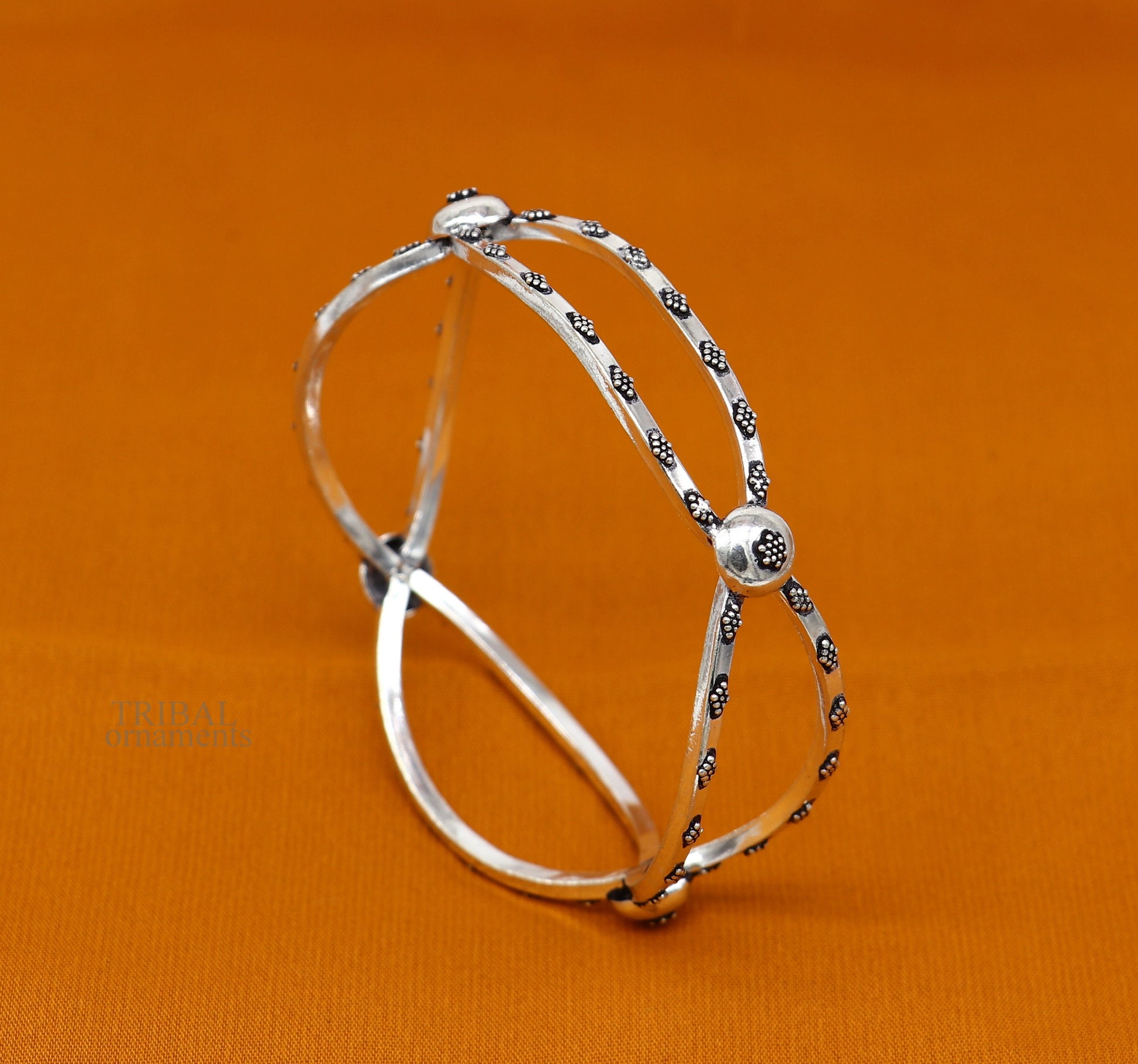 925 sterling silver handmade fabulous bangle bracelet kada gorgeous customized bride belly dance customized jewelry best gift jewelry ba140 - TRIBAL ORNAMENTS
