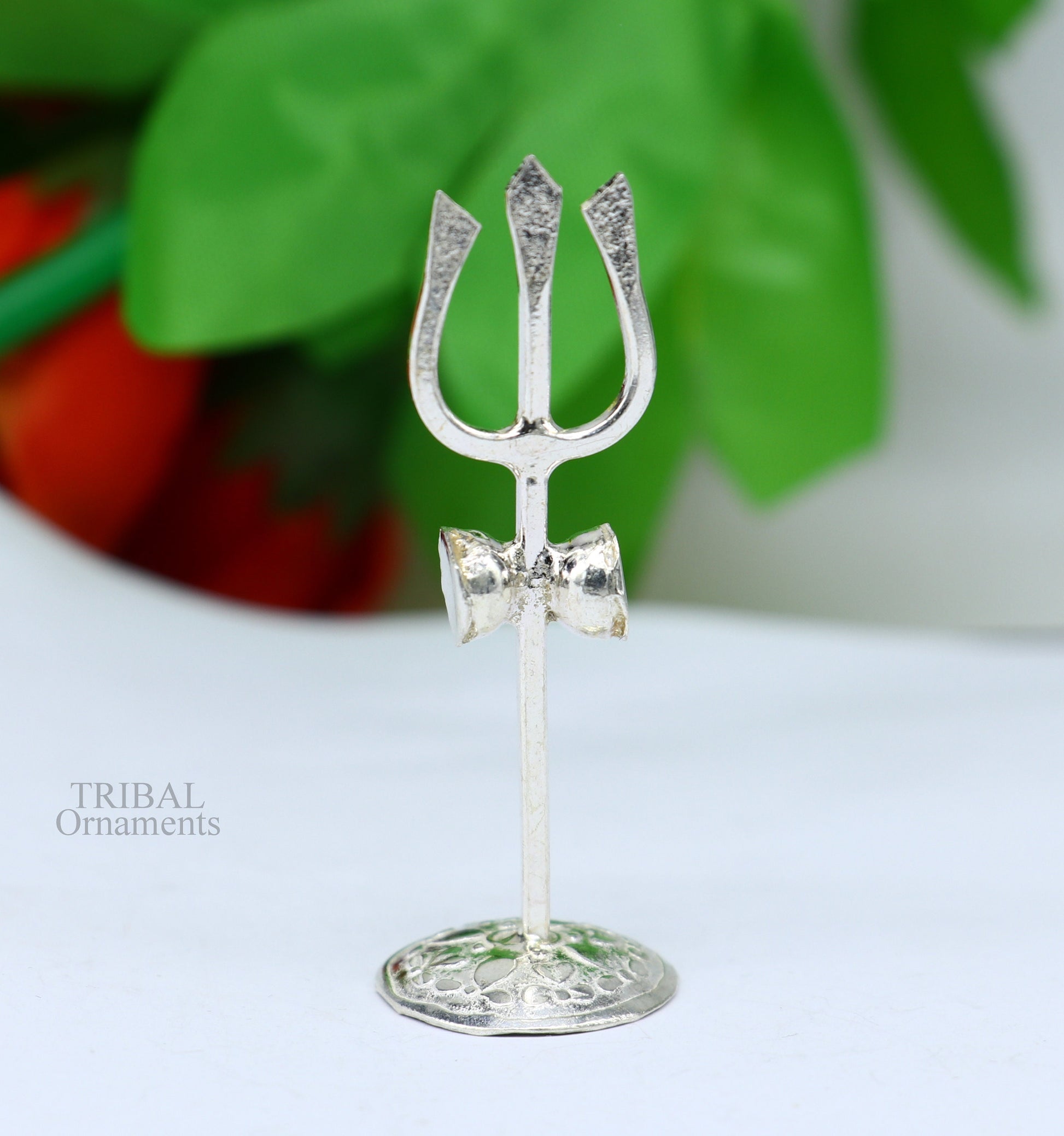 Divine Lord shiva Trident, Solid sterling silver Trishul puja article utensils, shiva trishul trident , god accessories  from india su692 - TRIBAL ORNAMENTS