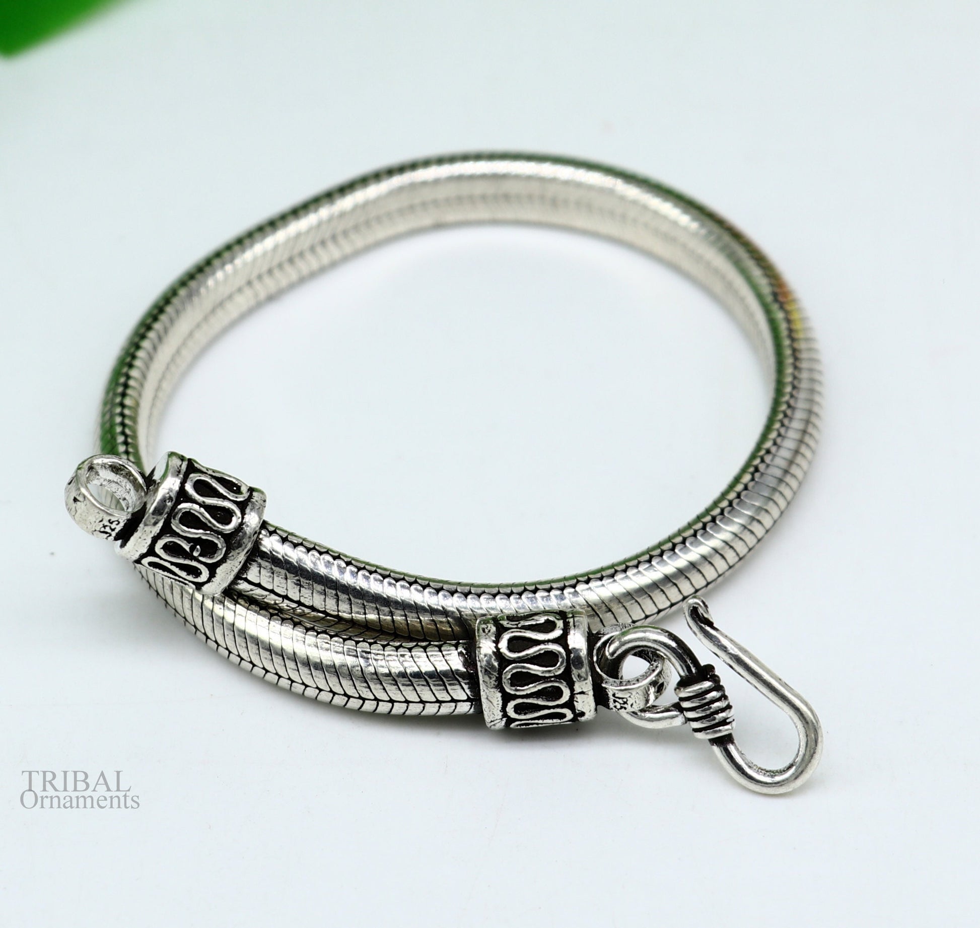 8"/8.5 inches 6mm 925 sterling silver handmade snake chain bracelet D shape Customized bracelet half round snake chain bracelet sbr260 - TRIBAL ORNAMENTS