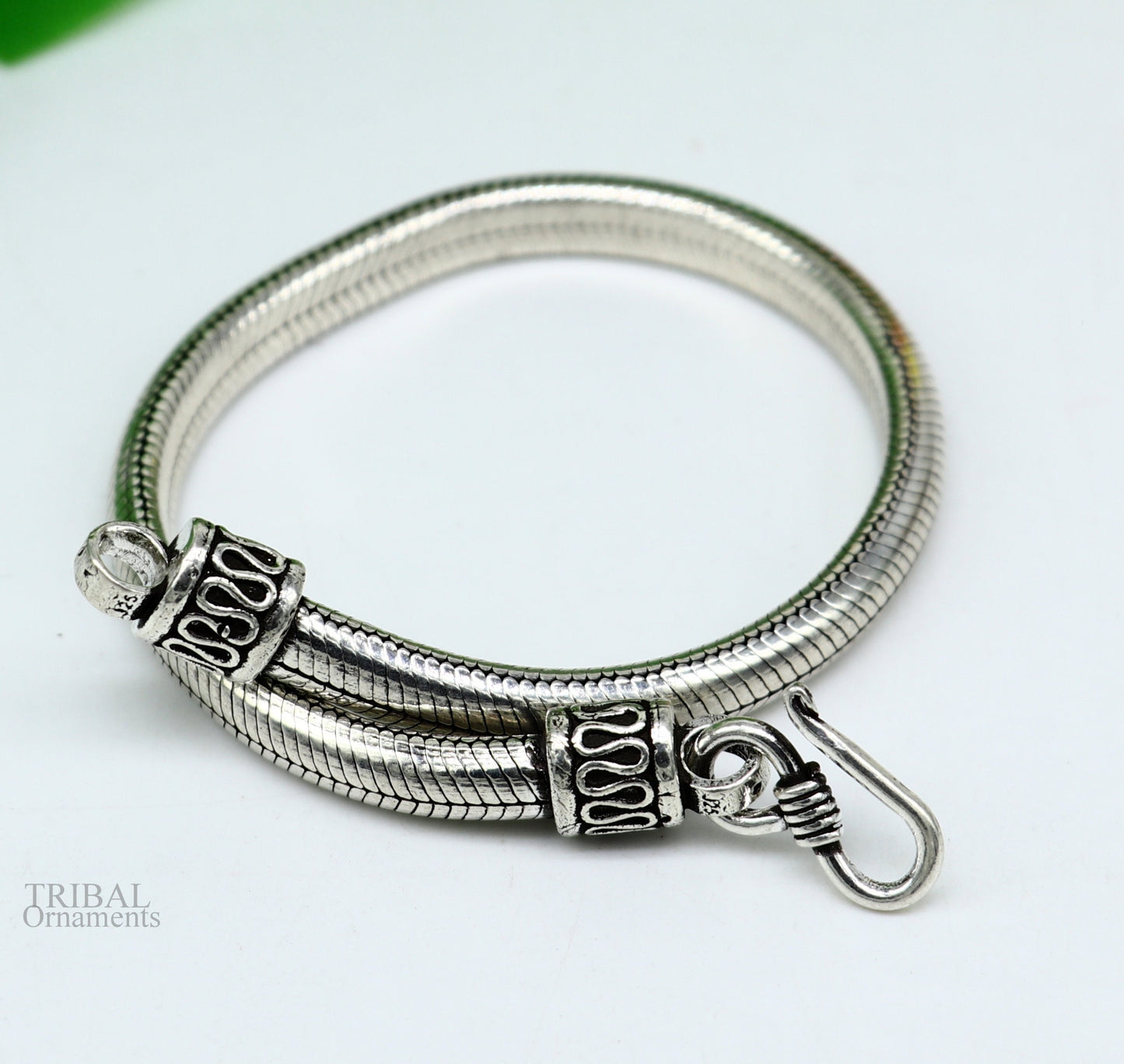 5.5mm 925 sterling silver handmade snake chain bracelet, D shape chain bracelet, half round snake chain bracelet stylish jewelry sbr261 - TRIBAL ORNAMENTS