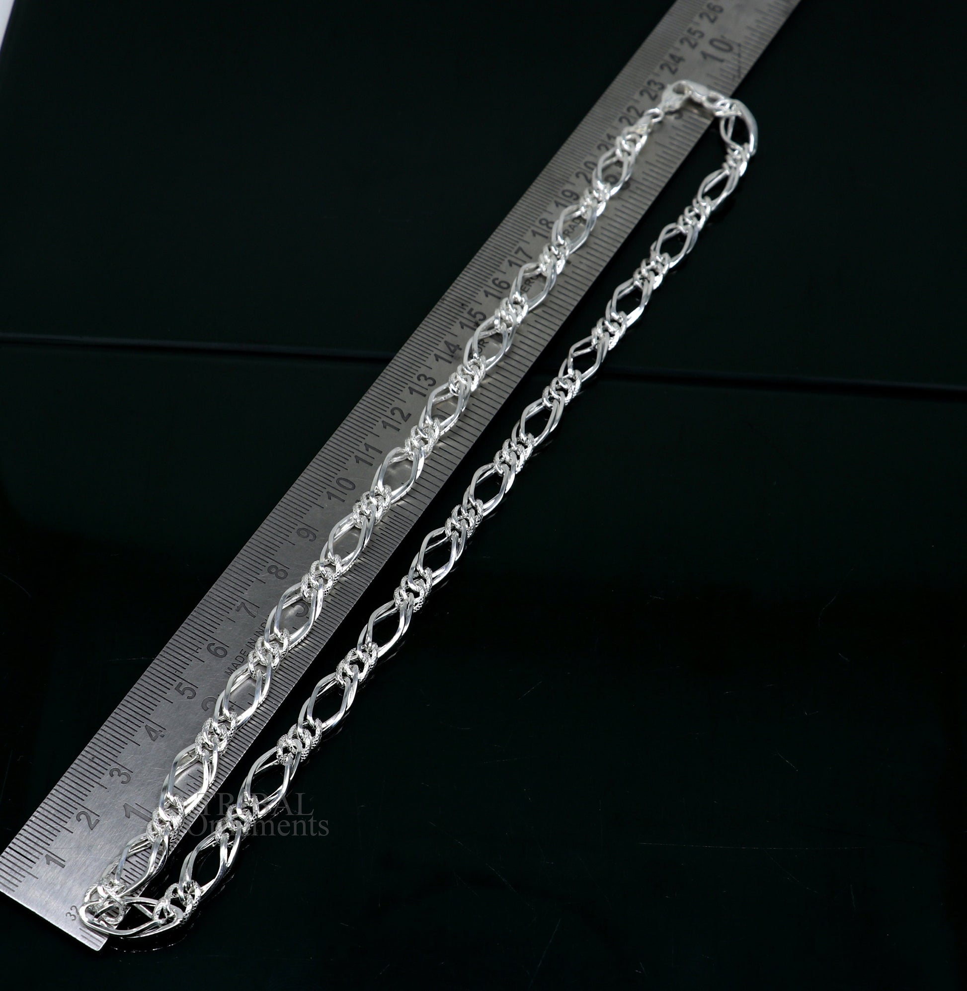 Amazing unique stylish 20" 925 sterling silver 6mm handmade amazing chain necklace excellent gifting jewelry, men's chain necklace nch341 - TRIBAL ORNAMENTS