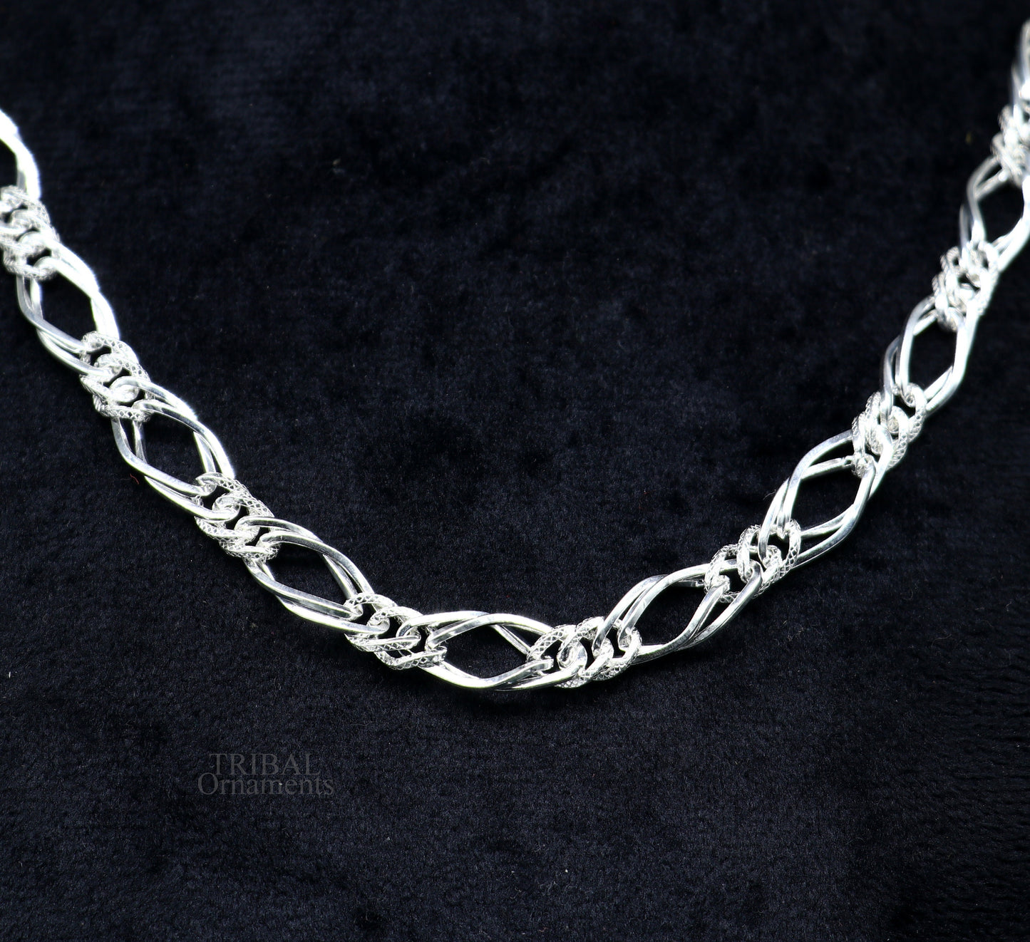 Amazing unique stylish 20" 925 sterling silver 6mm handmade amazing chain necklace excellent gifting jewelry, men's chain necklace nch341 - TRIBAL ORNAMENTS