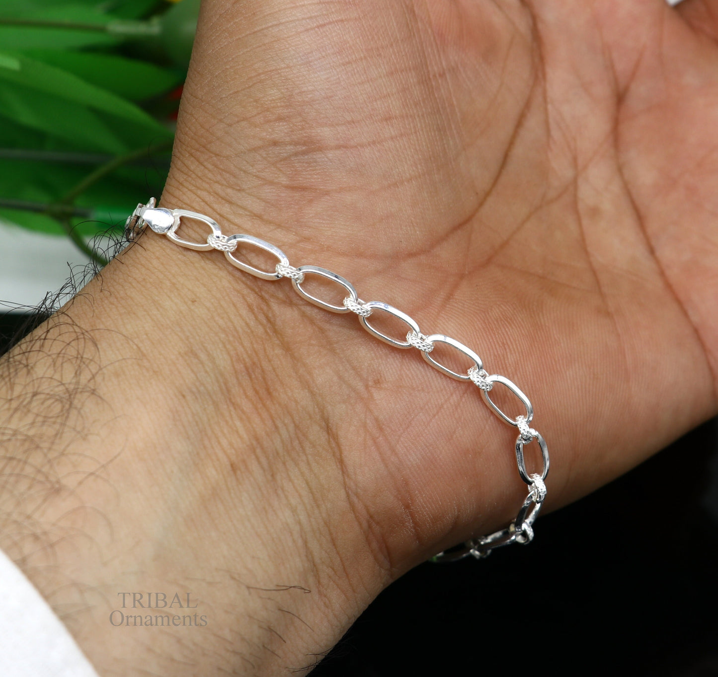 8" girl's bracelet 925 sterling silver handmade new fancy stylish solid chain bracelet, stylish bracelet  gifting elegant jewelry nsbr522 - TRIBAL ORNAMENTS