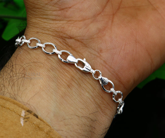 Exclusive 925 sterling silver handmade Bracelet for girl's, Dainty Silver Bracelet, Chain Bracelet, Minimal Jewelry, Gift For Women nsbr525 - TRIBAL ORNAMENTS