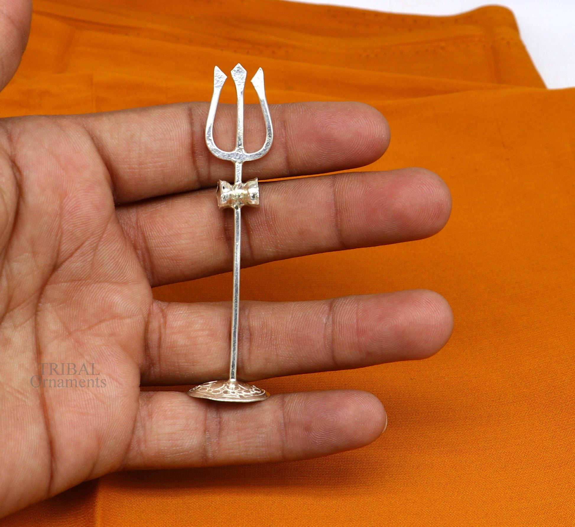 Divine Lord shiva Trident, Solid sterling silver Trishul puja article utensils, shiva trishul trident , god accessories  from india su693 - TRIBAL ORNAMENTS
