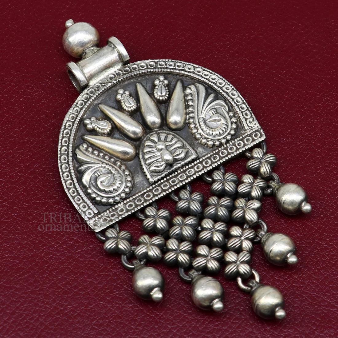 925 sterling silver handcrafted indian tribal ethnic pendant antique design wedding charm pendant necklace jewelry india ssp1513 - TRIBAL ORNAMENTS