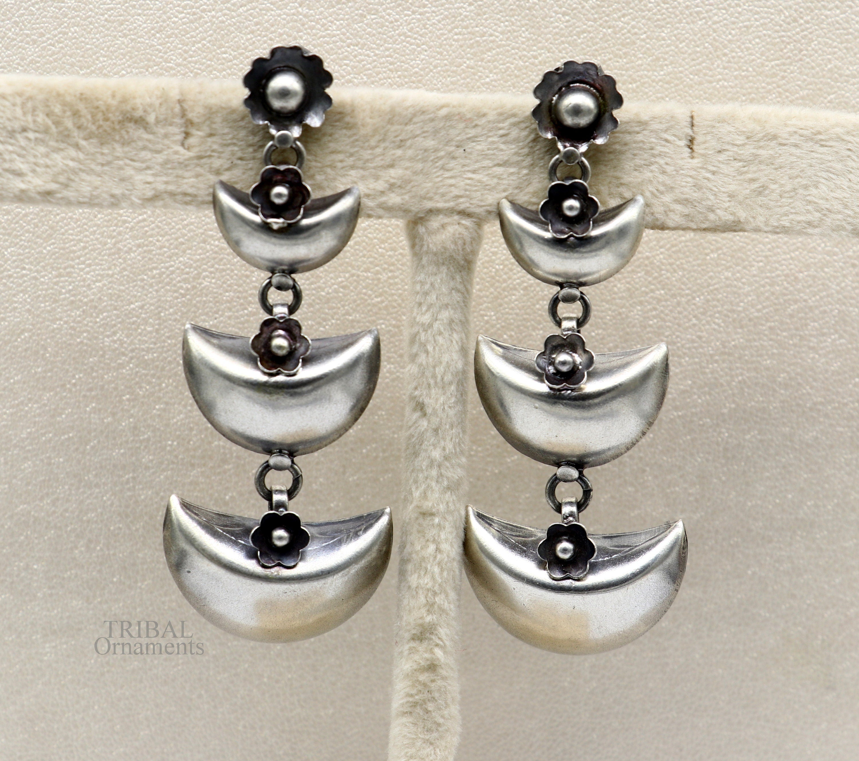 925 sterling silver handmade fabulous plain shining hoops earrings kundal  unisex tribal belly dance ethnic jewelry from india s1066 | TRIBAL ORNAMENTS