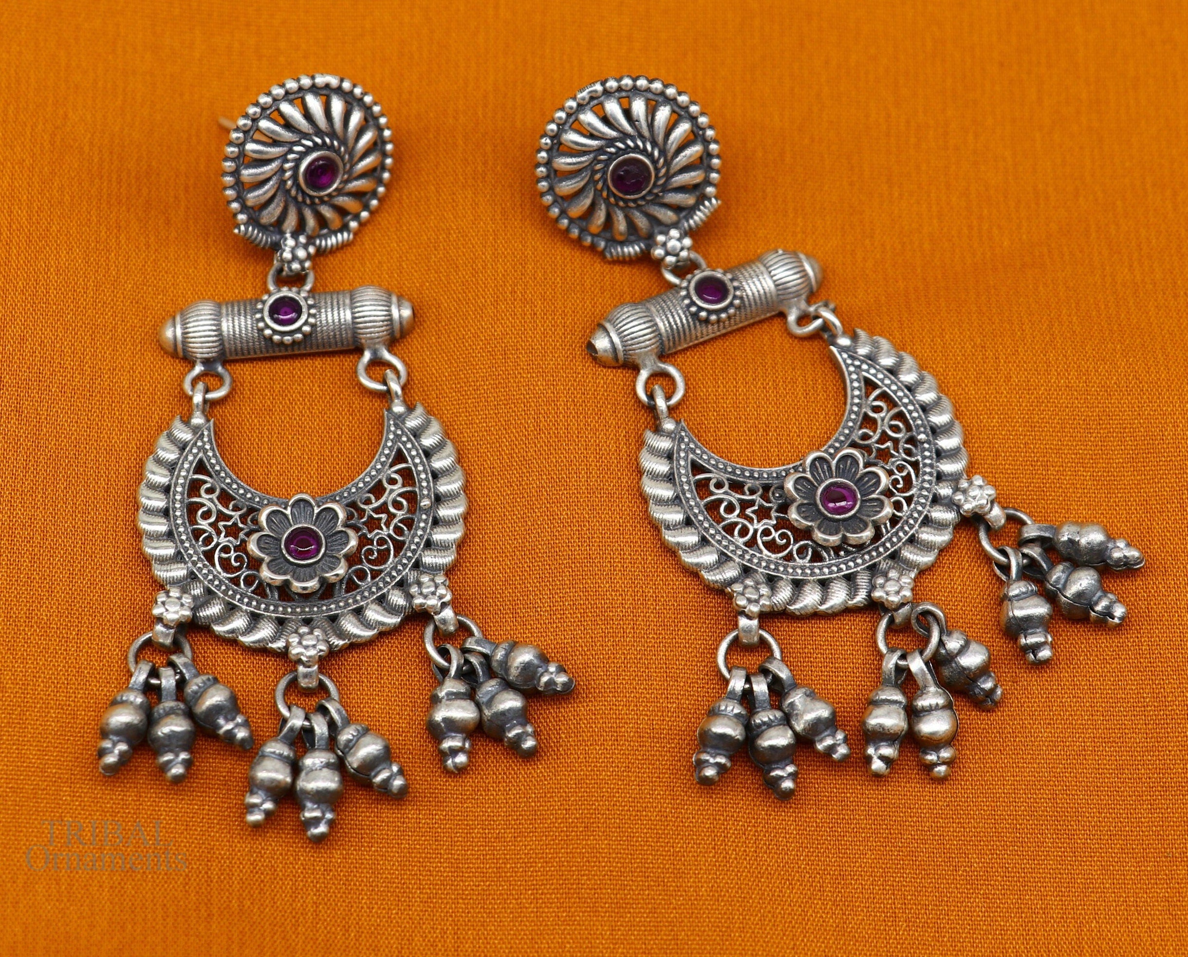 Indian Simple Silver Earring Plain Silver Bali Earring 925 Silver Earring