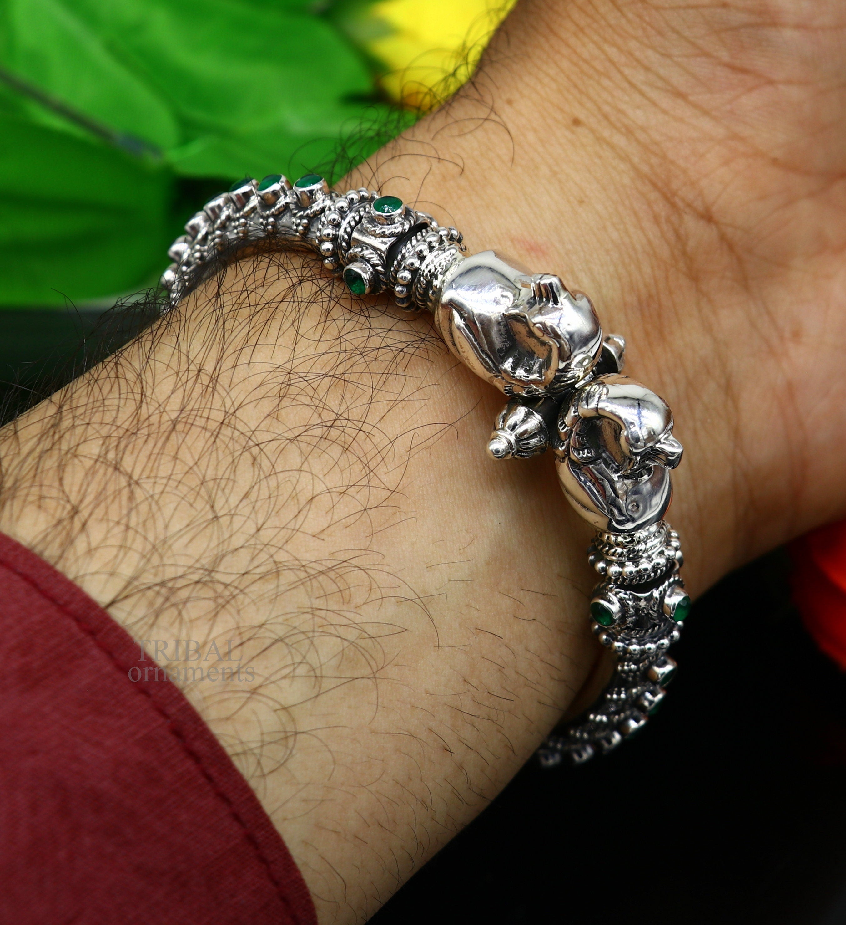 Sterling Silver locking cuff bracelet with black onyx Mexico 17.7 gr 6 1/2  inch | eBay
