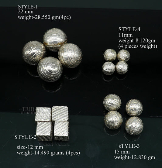 925 Sterling silver handmade playing games ludo pieces, silver ludo pieces, for royal laxury gifting articles su701 - TRIBAL ORNAMENTS
