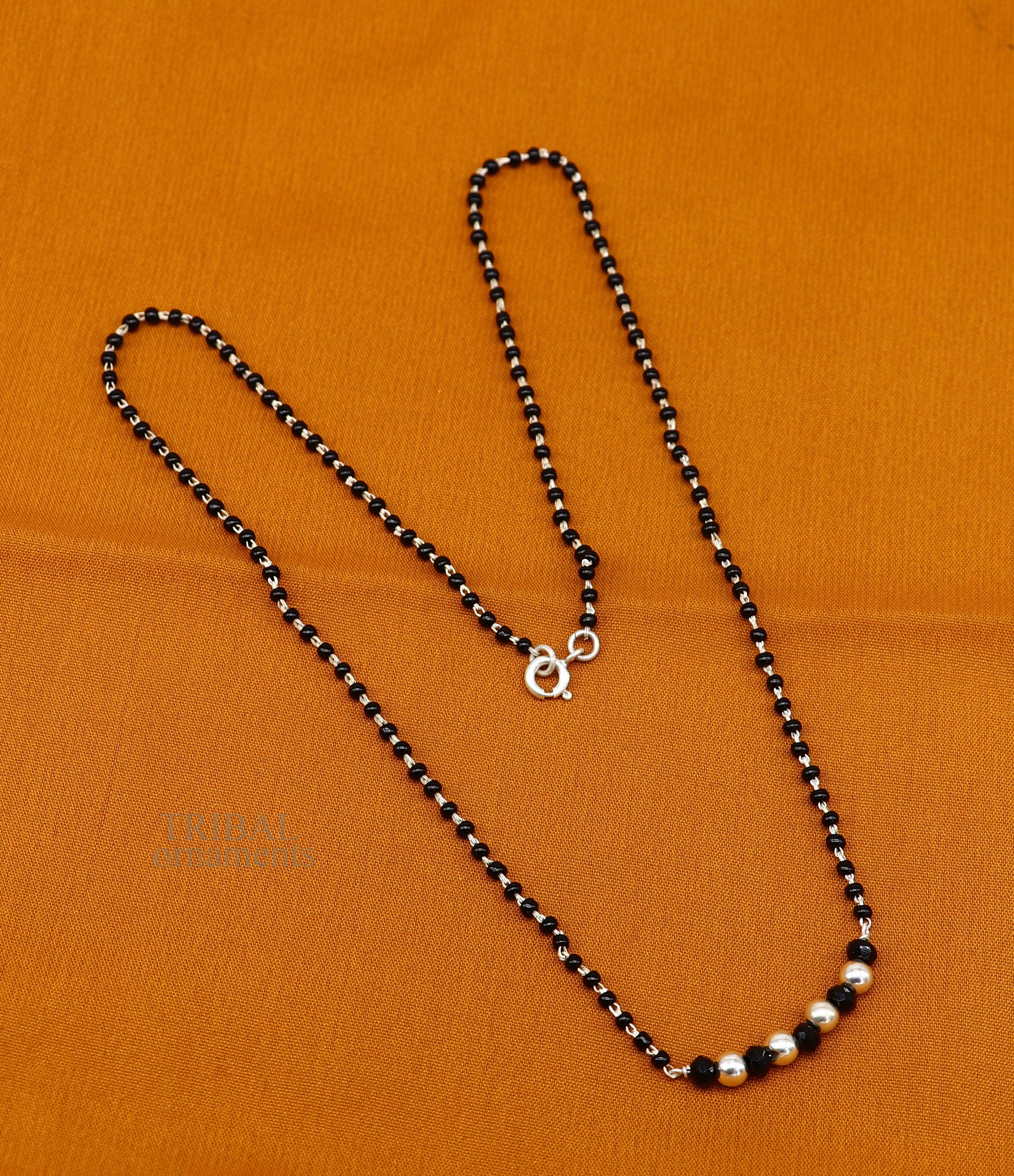 Silver mangalsutra sale design