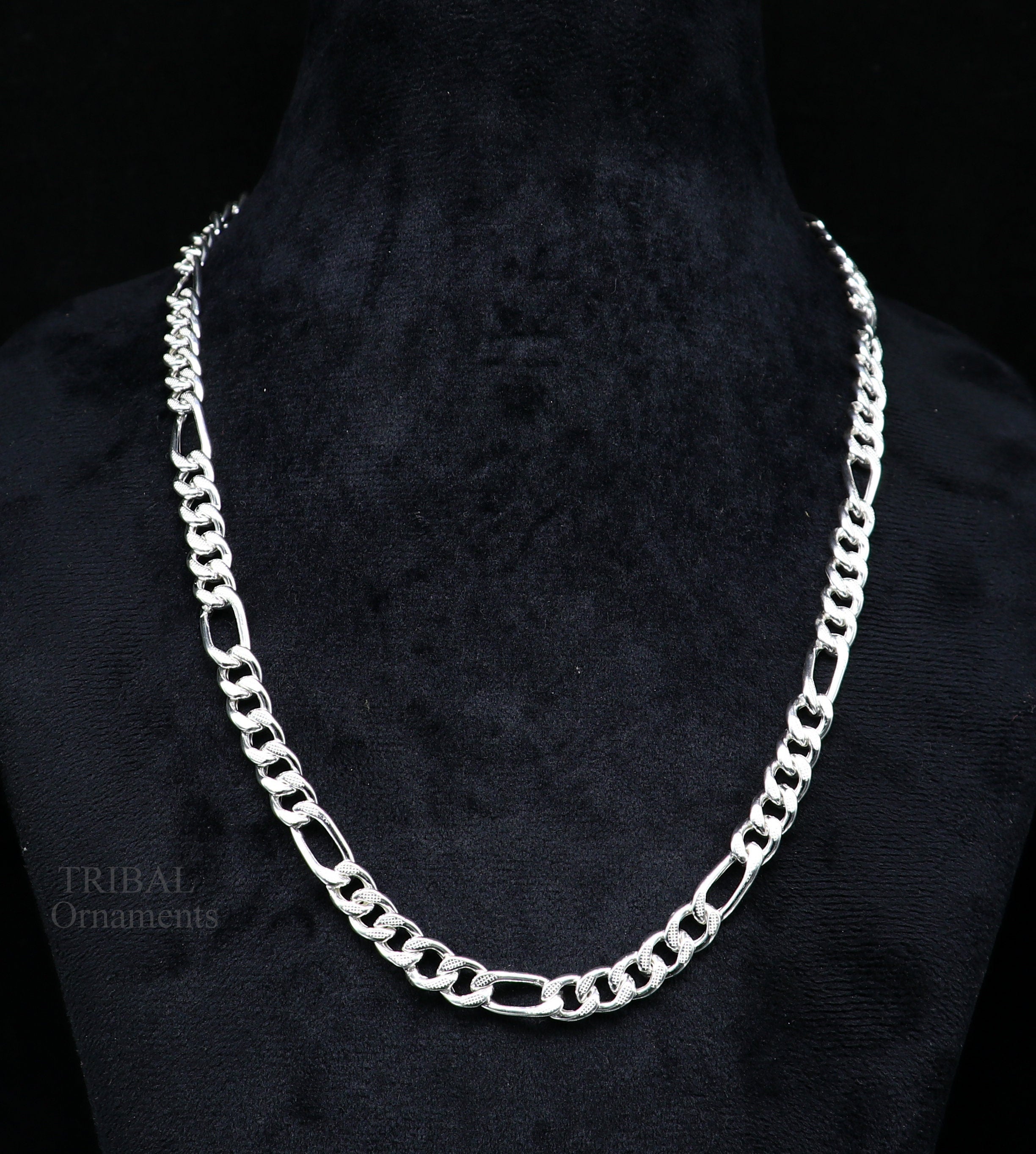 Figaro sterling deals silver chain