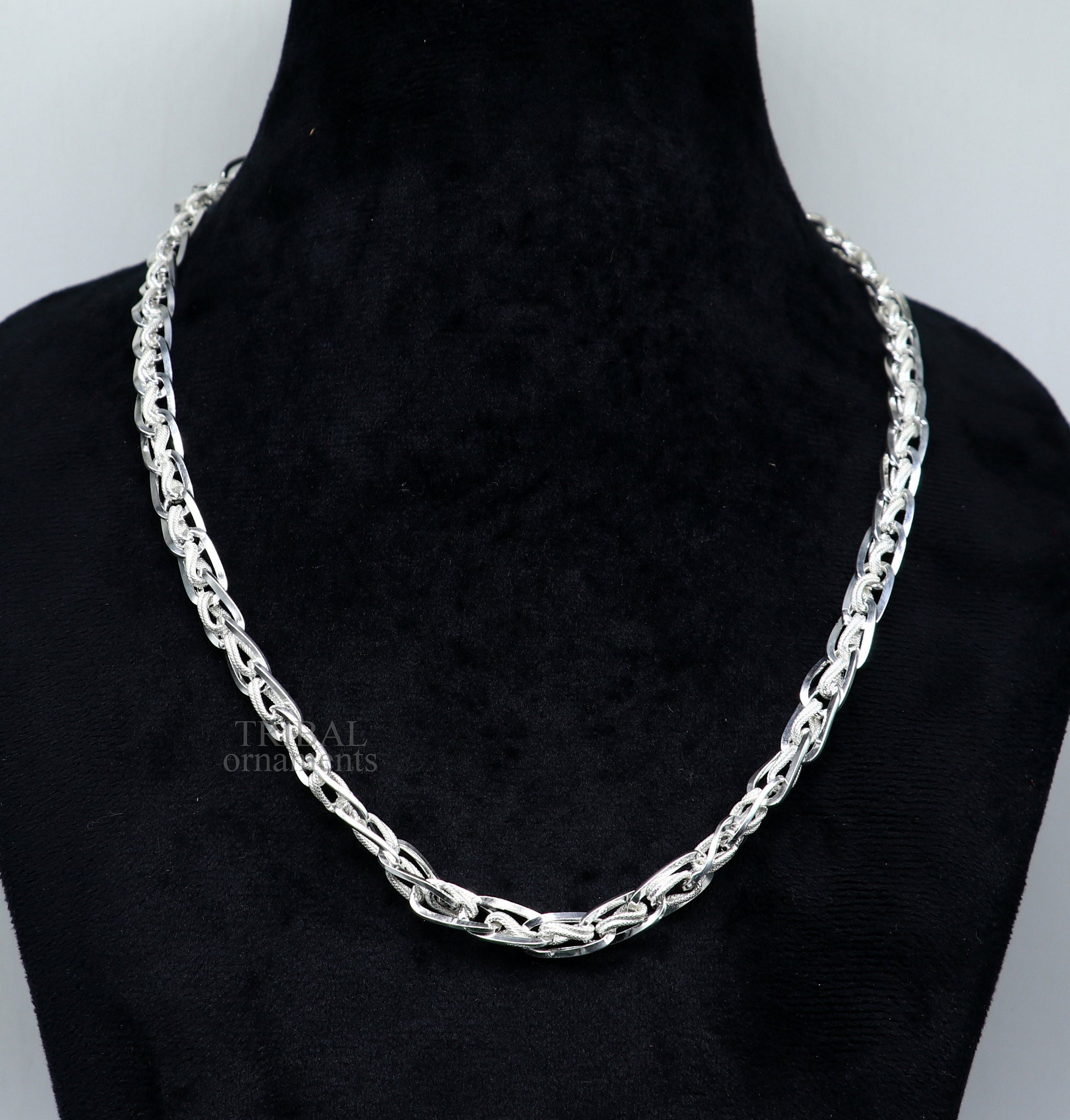 Exclusive unique stylish 21" 925 sterling silver 7mm handmade amazing chain necklace excellent gifting jewelry, men's chain necklace nch333 - TRIBAL ORNAMENTS