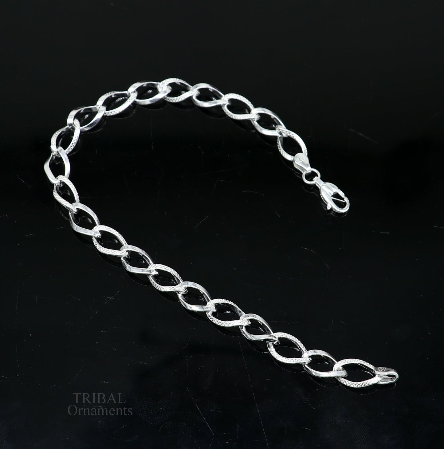 8" girl's bracelet 925 sterling silver handmade new fancy stylish solid chain bracelet, stylish bracelet  gifting elegant jewelry nsbr520 - TRIBAL ORNAMENTS