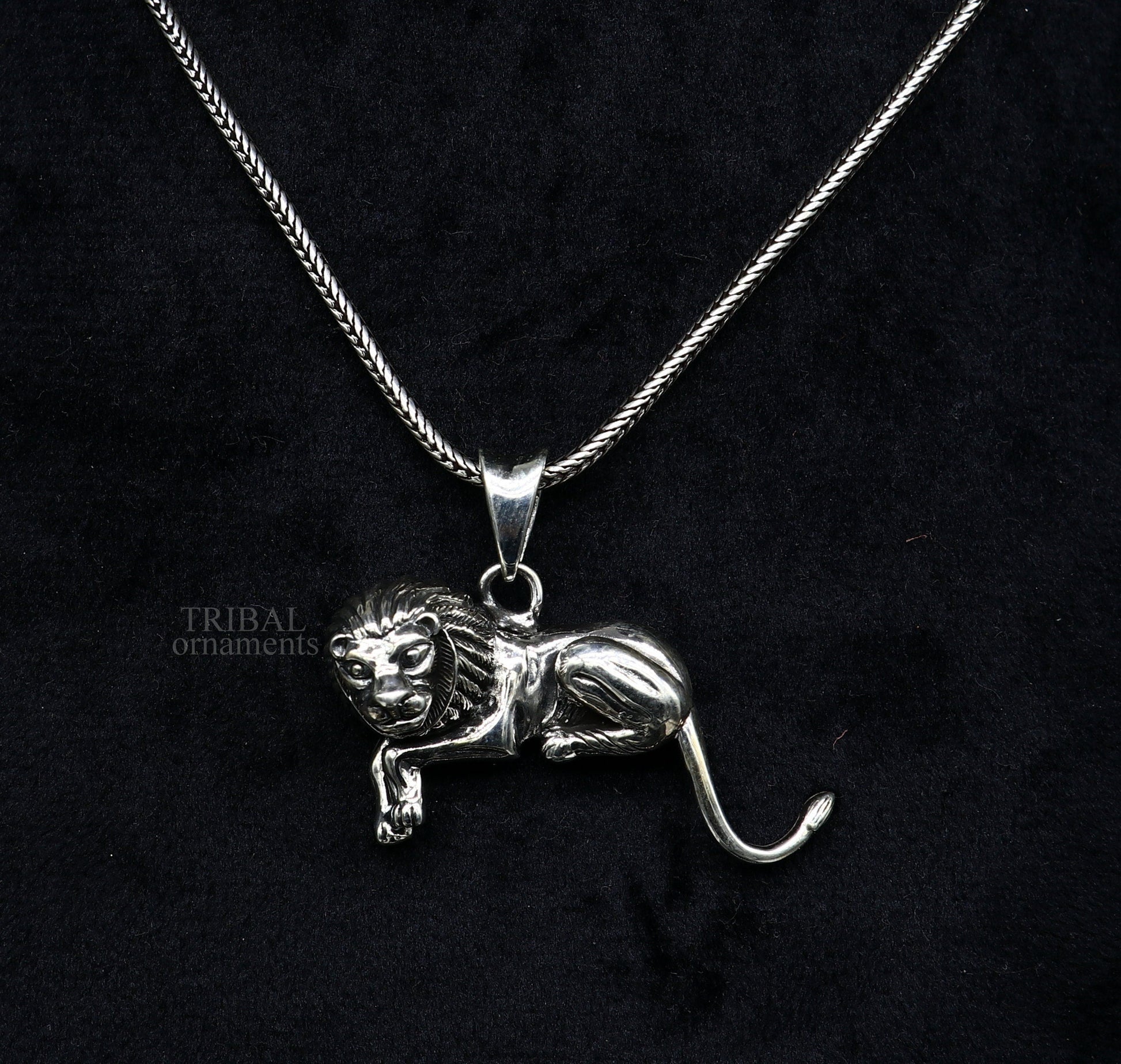 Amazing unique Elegant 925 sterling silver handmade lion design pendant solid pendant, best unisex gifting jewelry from india ssp1461 - TRIBAL ORNAMENTS