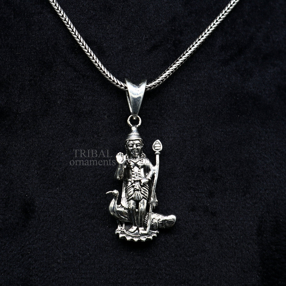 925 sterling silver Divine lord murugan KARTIKEYA pendant, excellent vintage designer silver handmade elegant pendant jewelry ssp1614 - TRIBAL ORNAMENTS