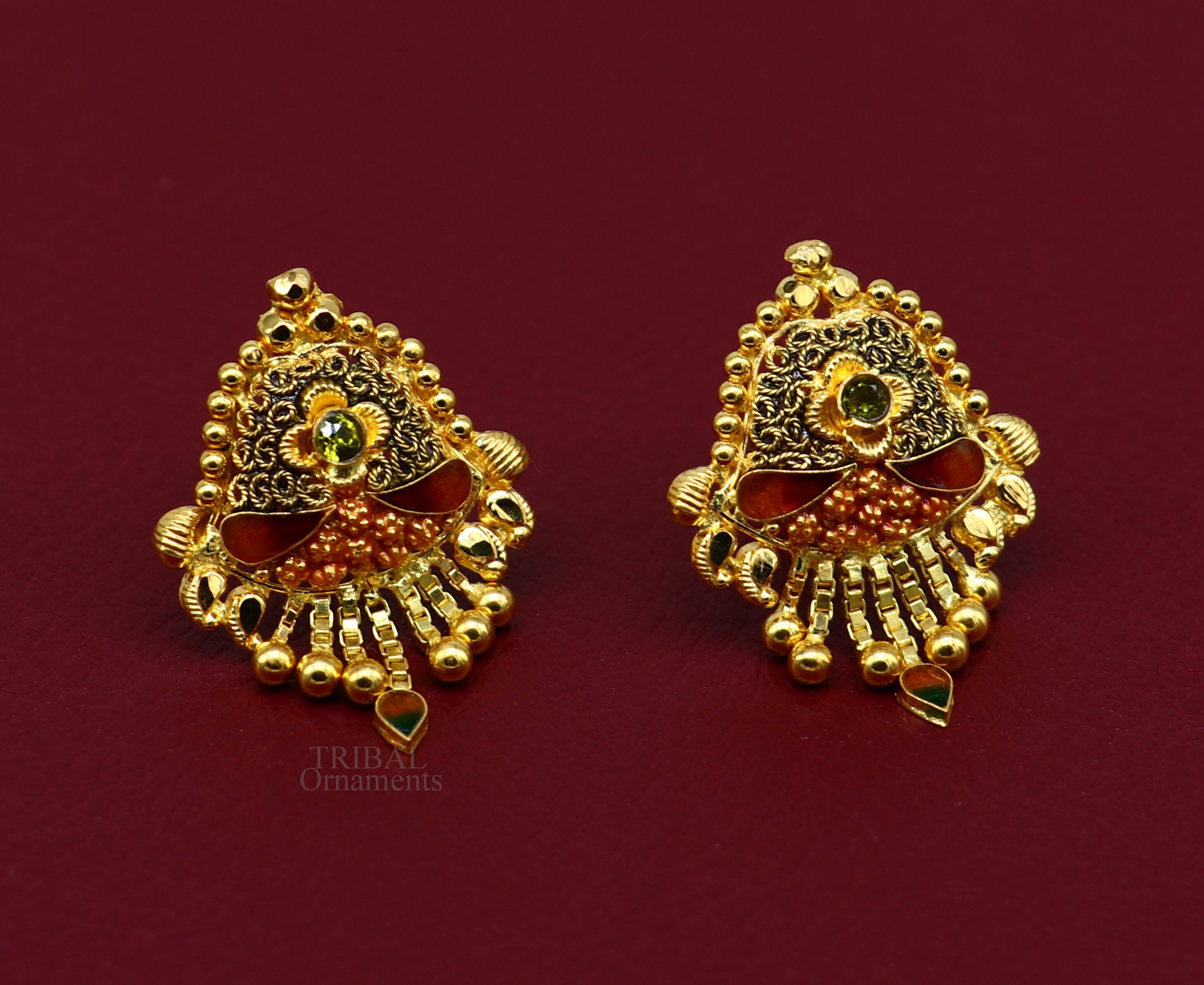 GOLD PLATED EAR FOR GIRLS AND WOMEN Earrings  Studs