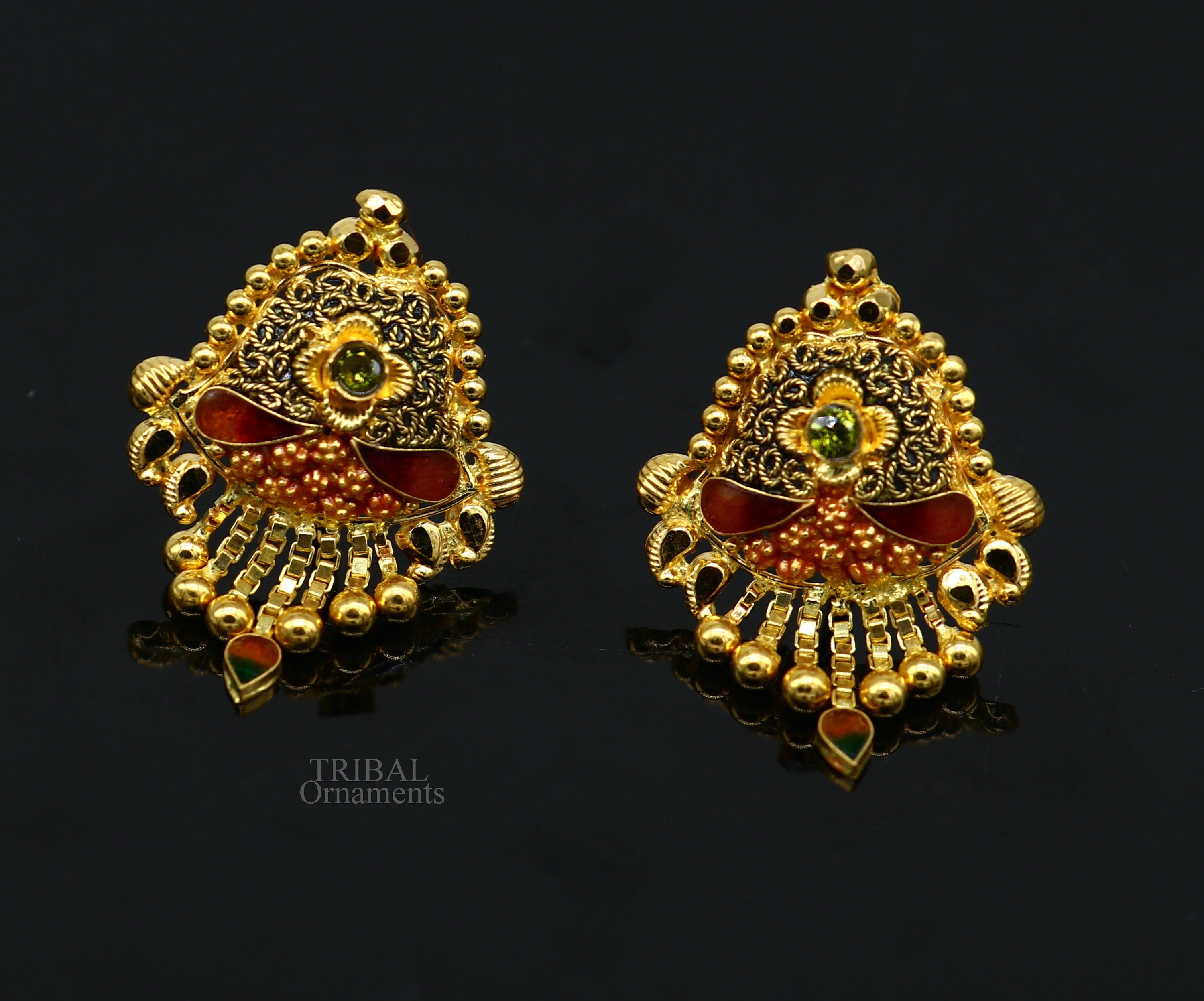 Buy South Indian Style Daily Use One Gram Gold Plated Studs Buy Online