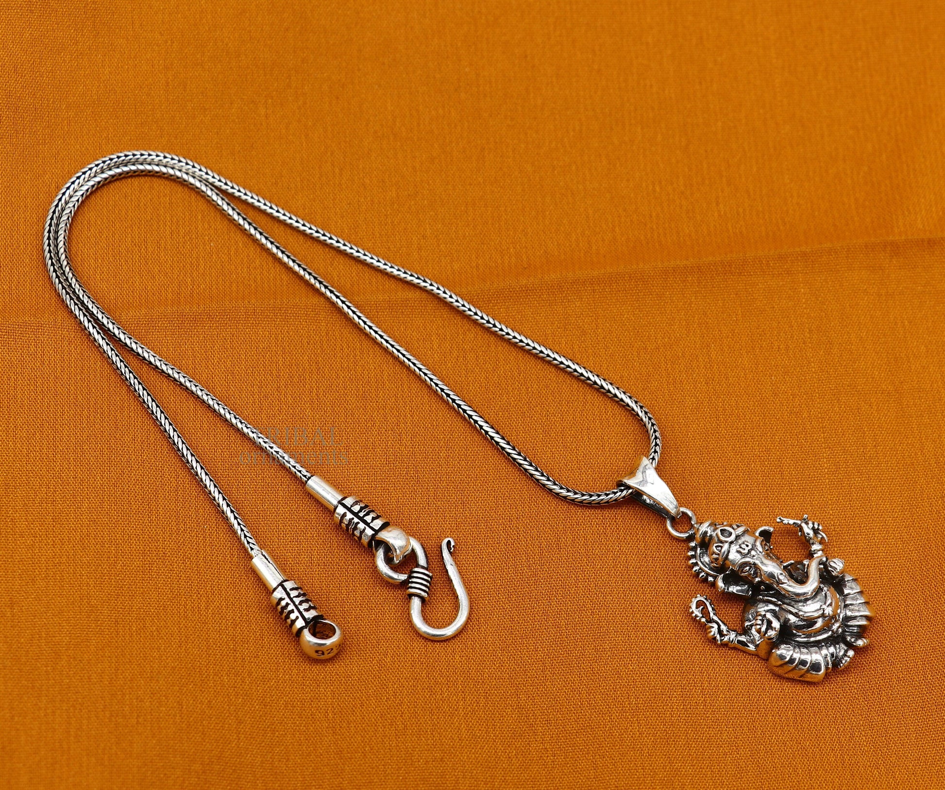 Vintage trendy 925 sterling silver handmade Lord Ganesha pendant, amazing stylish unisex pendant personalized jewelry ssp1416 - TRIBAL ORNAMENTS