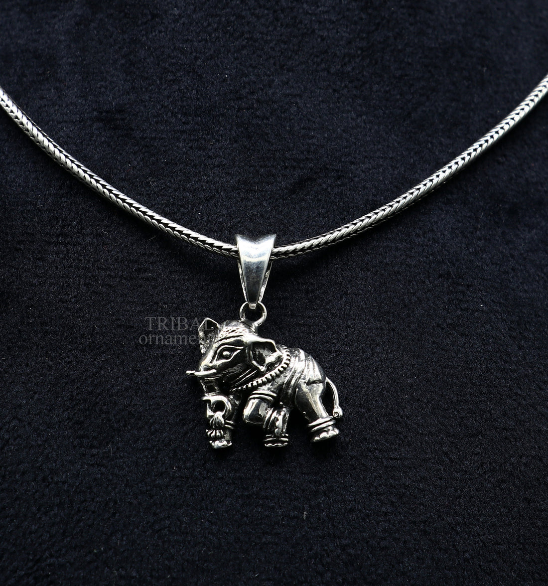 925 sterling silver amazing design small elephant pendant amazing exclusive divine pendant necklace gifting jewelry india ssp1581 - TRIBAL ORNAMENTS