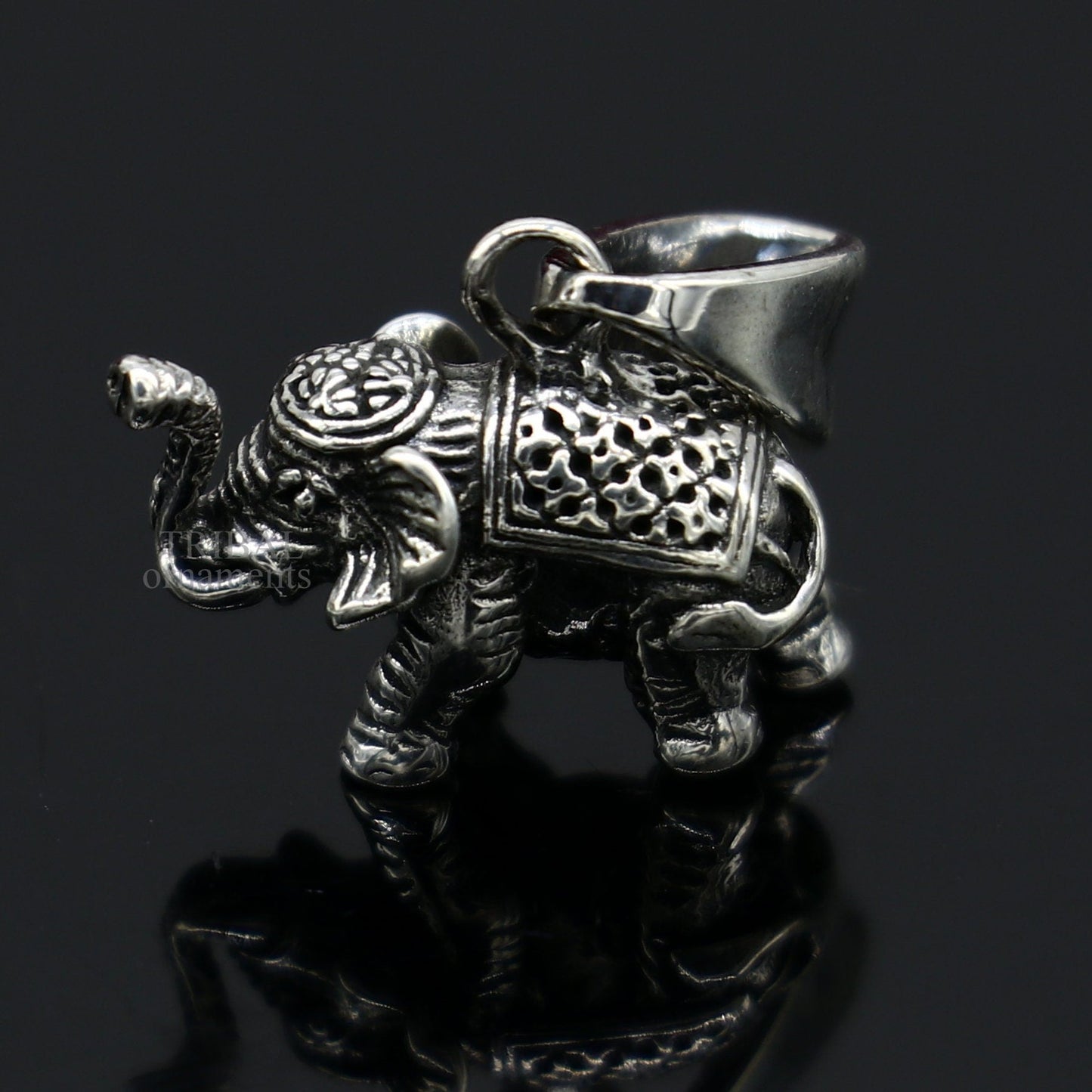 925 sterling silver handmade solid design small elephant pendant amazing exclusive divine lucky pendant necklace gifting jewelry ssp1680 - TRIBAL ORNAMENTS