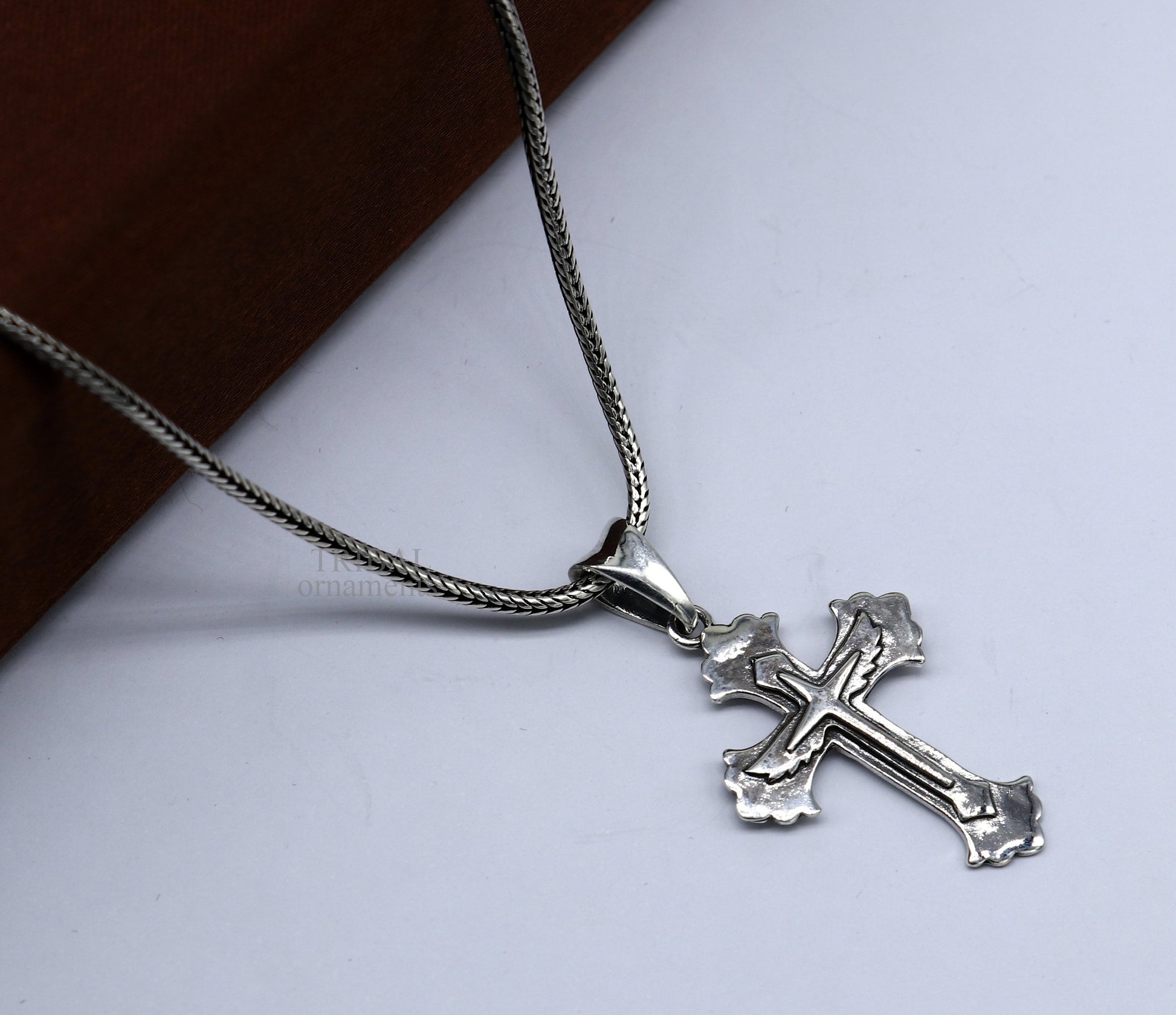 Divine 925 sterling silver holy cross pendant, excellent unique design stylish unisex exclusive gift pendant jewelry from india ssp1426 - TRIBAL ORNAMENTS