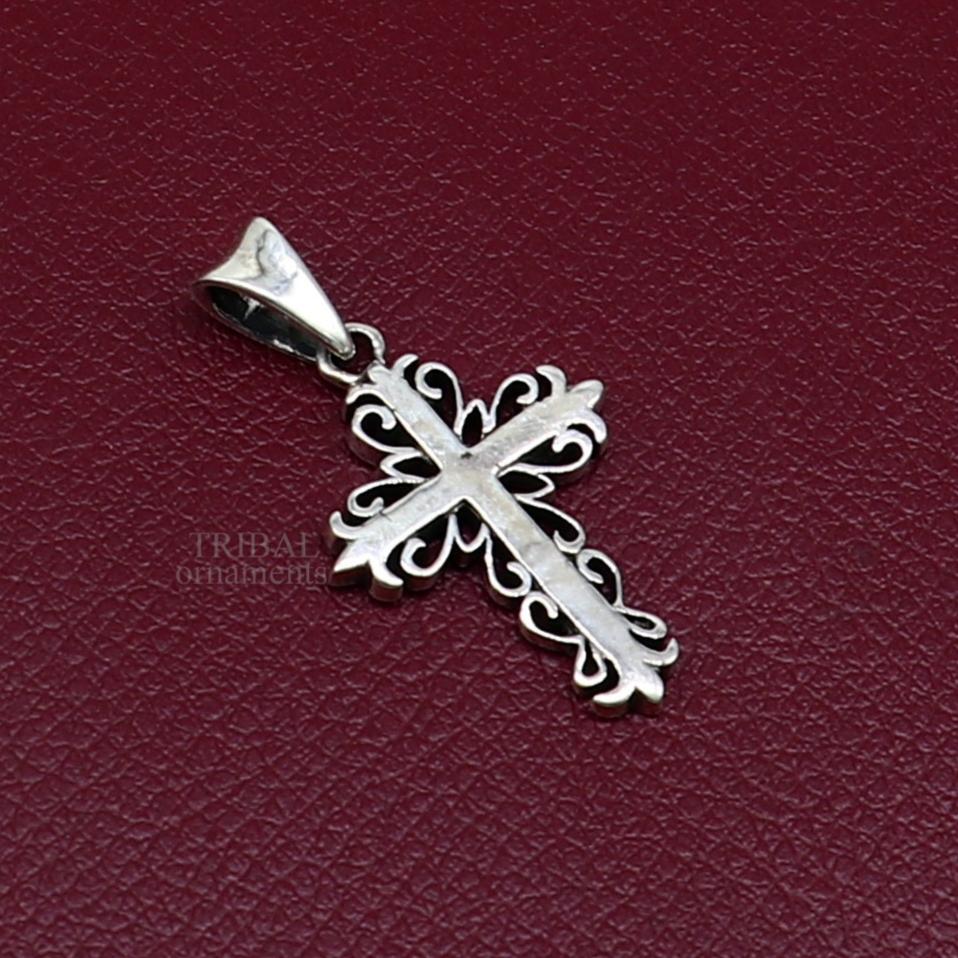 925 sterling silver holy cross pendant, excellent unique design stylish unisex exclusive gift pendant jewelry from india ssp1629 - TRIBAL ORNAMENTS