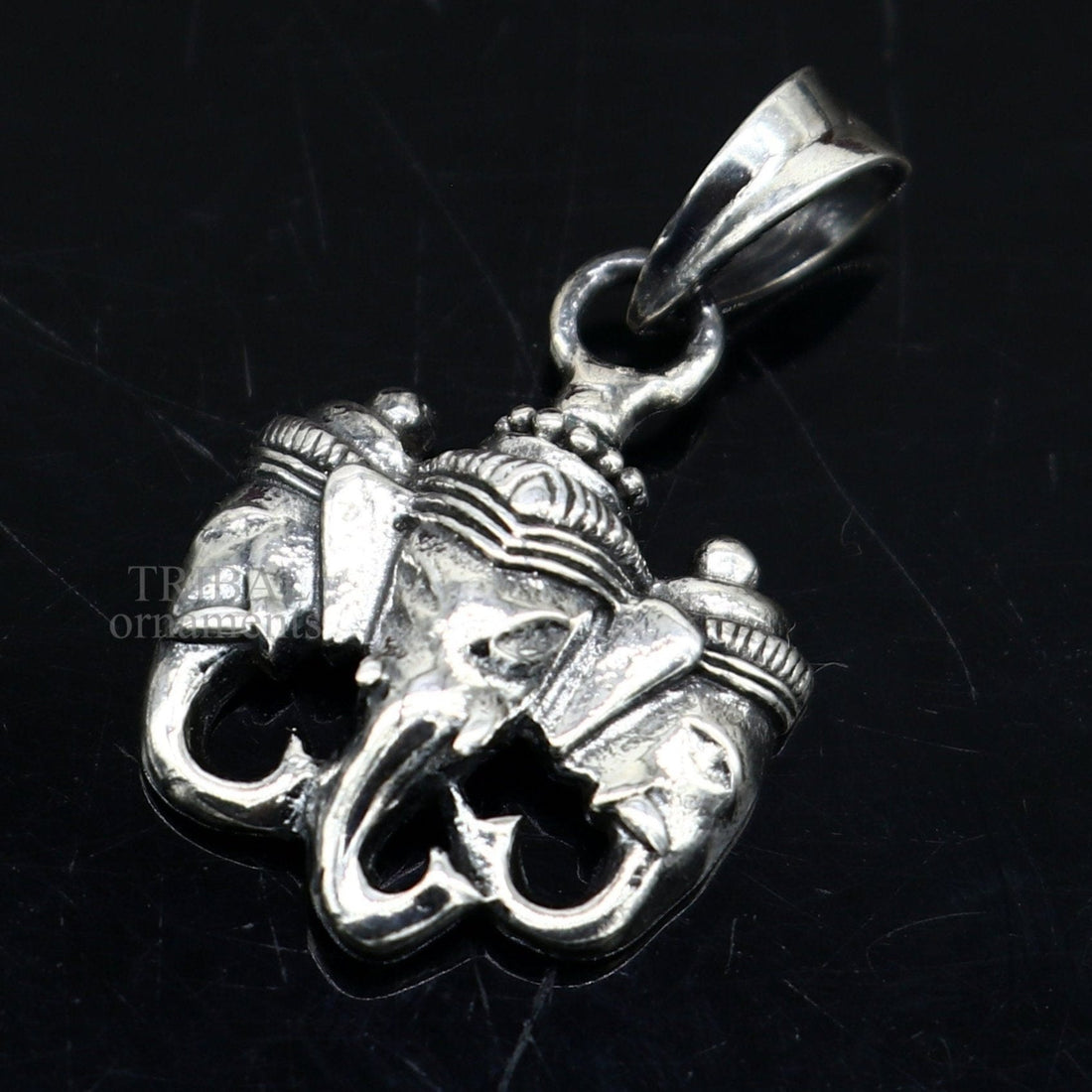 Exclusive design 925 sterling silver handmade 3 face Ganesha divine pendant, amazing stylish unisex pendant personalized jewelry ssp1644 - TRIBAL ORNAMENTS