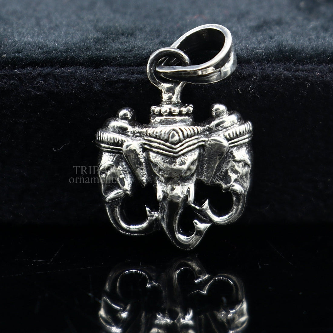 Exclusive design 925 sterling silver handmade 3 face Ganesha divine pendant, amazing stylish unisex pendant personalized jewelry ssp1644 - TRIBAL ORNAMENTS