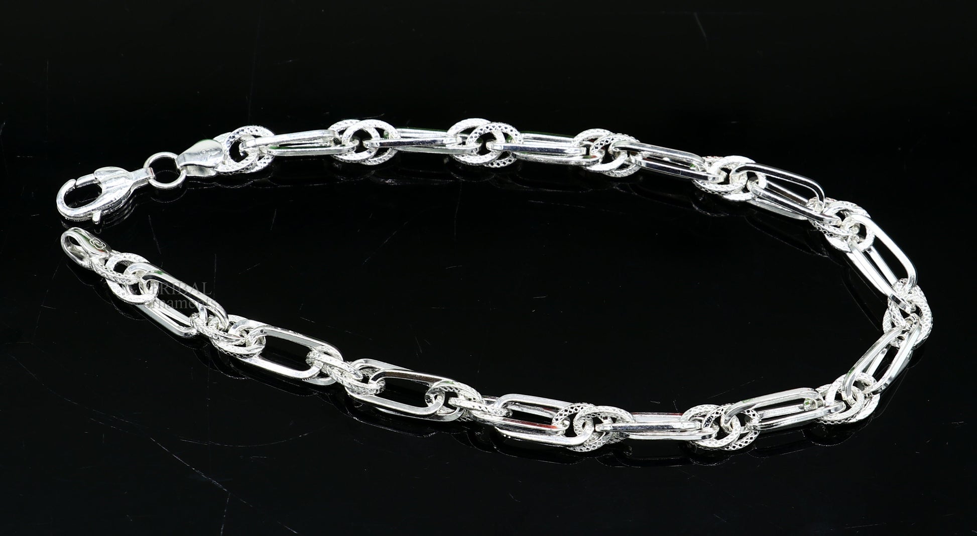 8.7" 925 sterling silver handmade link chain Bracelet, Dainty Silver Bracelet, Chain Bracelet, Minimal Jewelry, Gift For Women nsbr530 - TRIBAL ORNAMENTS