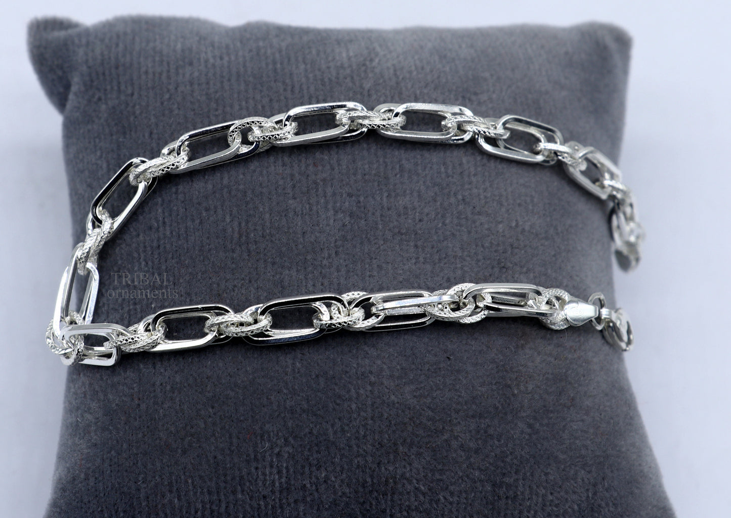 8.7" 925 sterling silver handmade link chain Bracelet, Dainty Silver Bracelet, Chain Bracelet, Minimal Jewelry, Gift For Women nsbr530 - TRIBAL ORNAMENTS