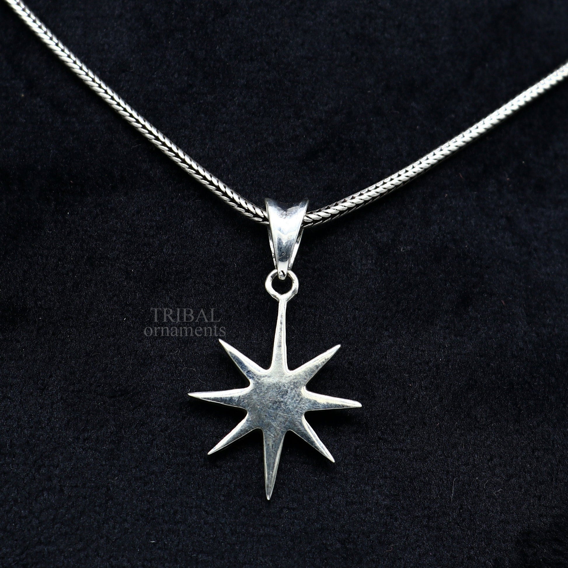 925 sterling silver handmade star pendant, best gifting unisex pendant locket, plain silver pendant elegant pendant jewelry ssp1670 - TRIBAL ORNAMENTS