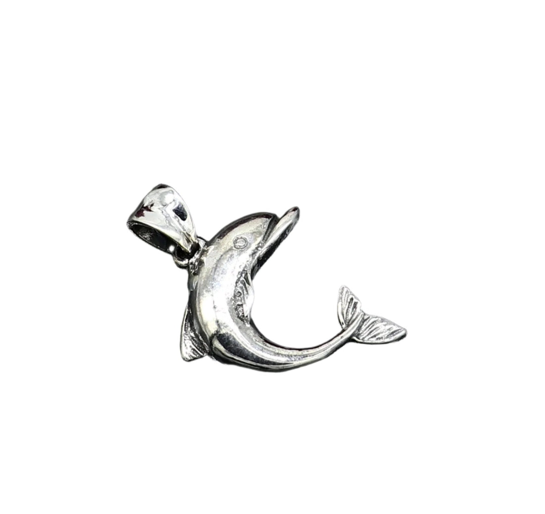 925 sterling silver handmade stylish design small dolphin fish pendant best gifting jewelry religious pendant custom jewelry ssp1721 - TRIBAL ORNAMENTS