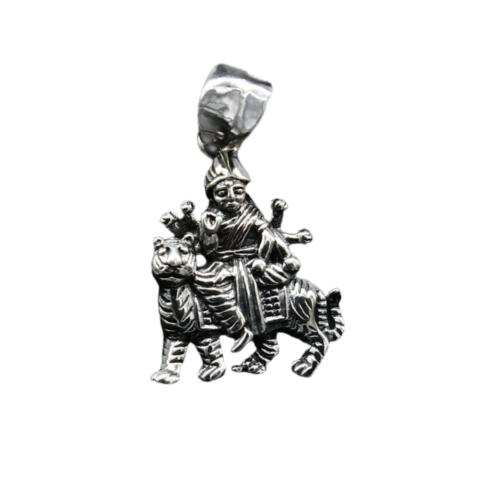 Divine 925 sterling silver blessing Goddess bhawani/ Durga mataji pendant, amazing unisex pendant locket goddess tribal jewelry ssp1683 - TRIBAL ORNAMENTS