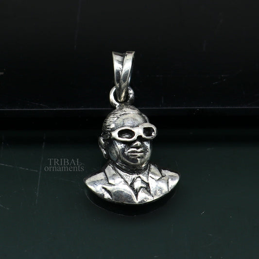 925 sterling silver handmade bheem rav Ambedkar design pendant, ambedkar pendant , best gifting jewelry ssp1673 - TRIBAL ORNAMENTS
