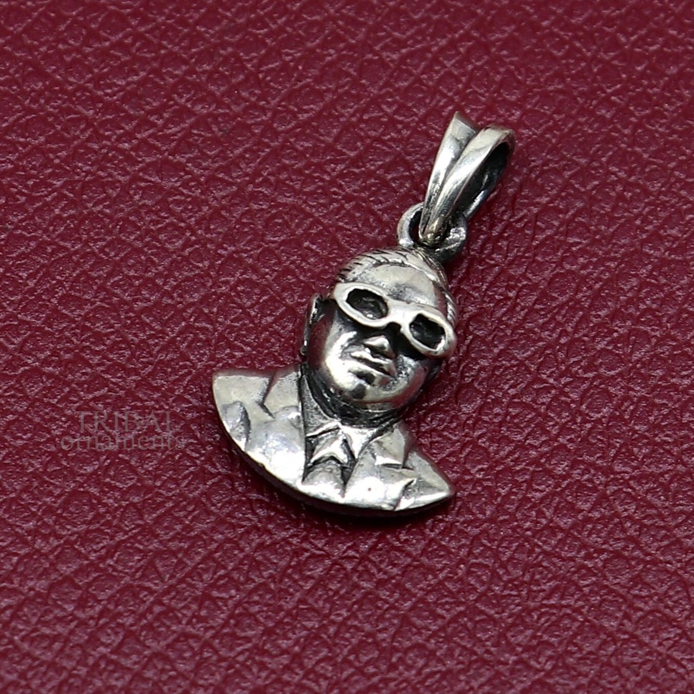 925 sterling silver handmade bheem rav Ambedkar design pendant, ambedkar pendant , best gifting jewelry ssp1673 - TRIBAL ORNAMENTS