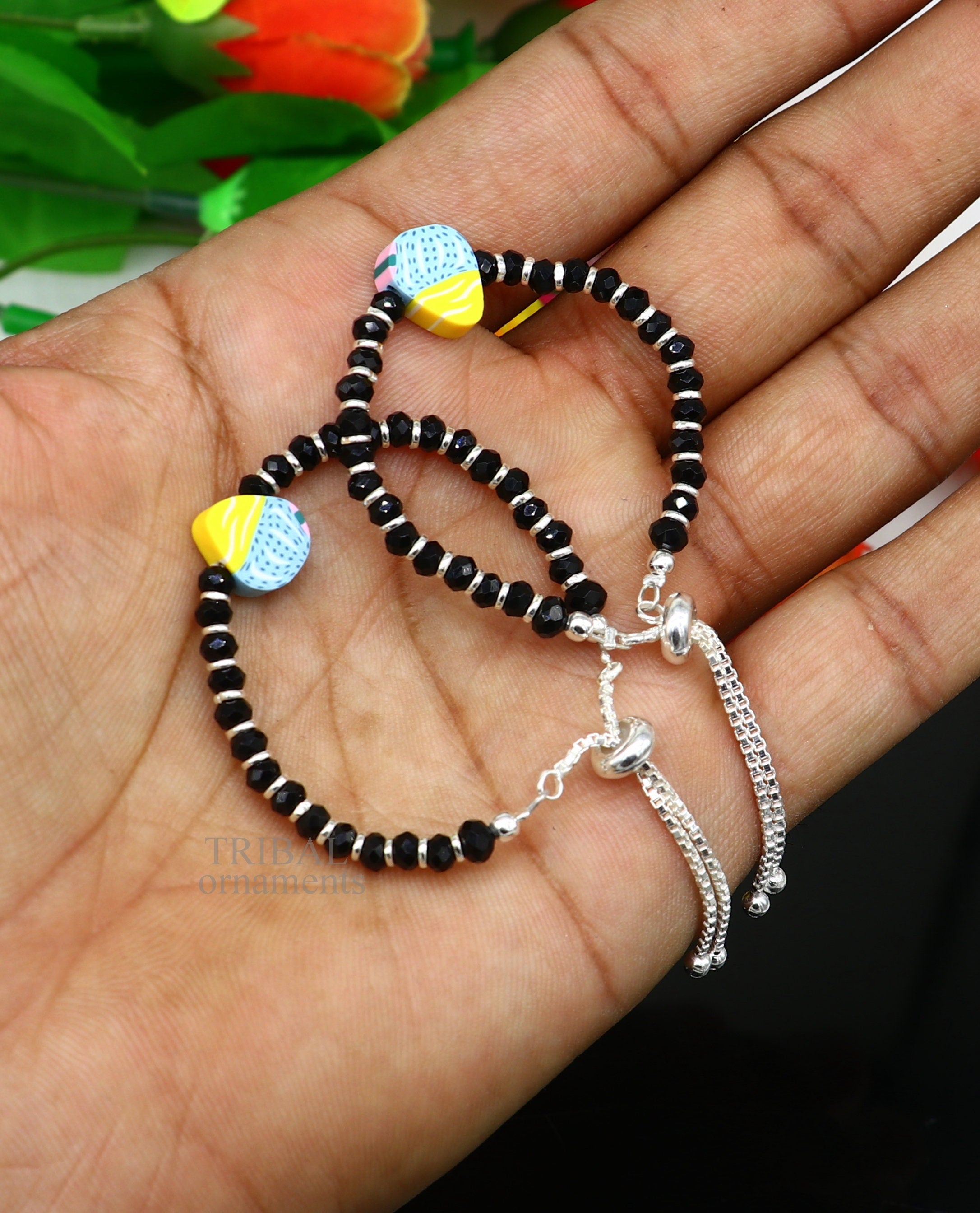 Black Onyx Beaded Name Bracelet with Family Tree Charm - Meaningful  Bracelets by Talisa
