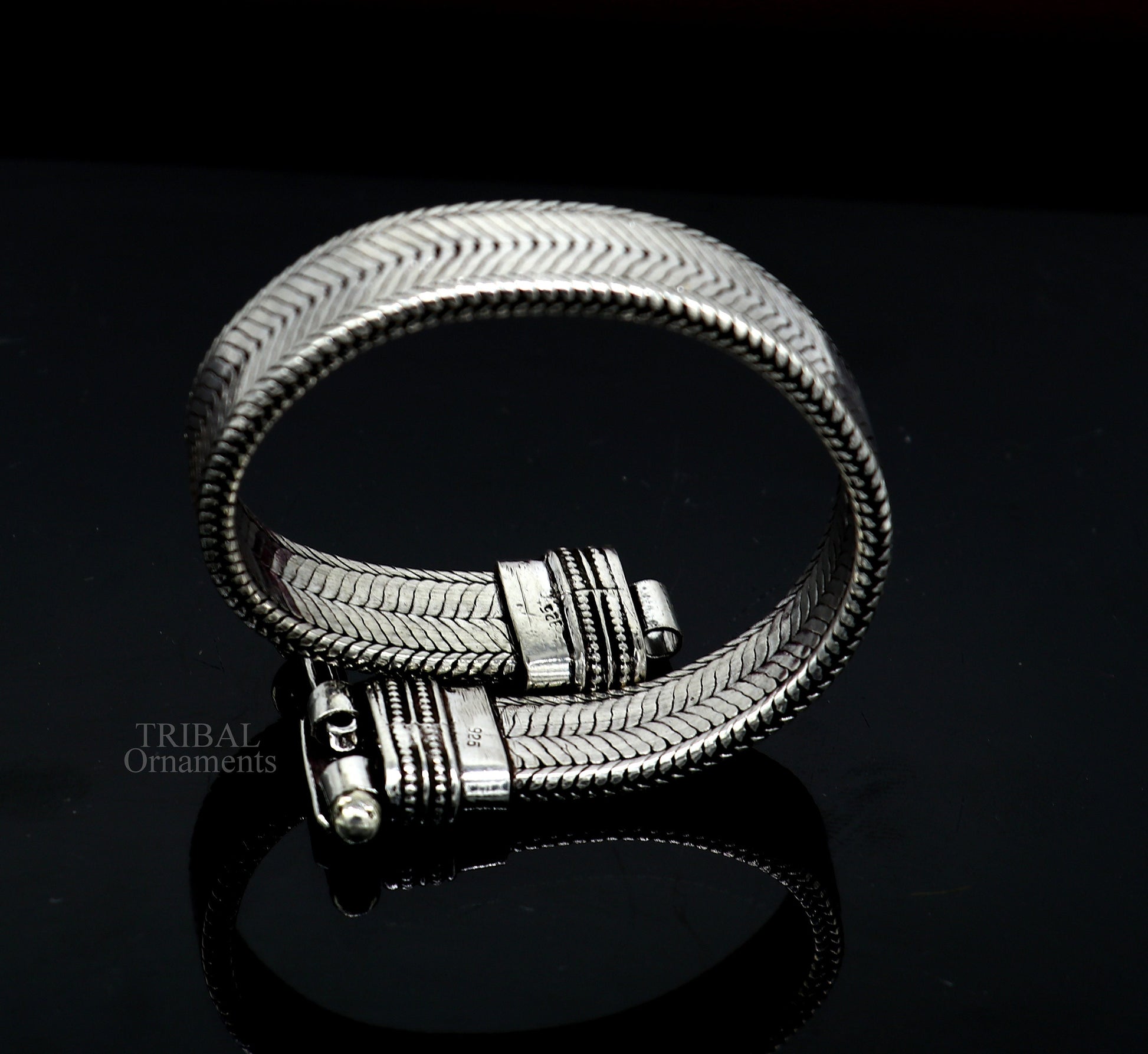 8.5" 925 sterling silver customized snake chain belt bracelet vintage design stylish men's gifting wrist belt jewelry NSBR553 - TRIBAL ORNAMENTS