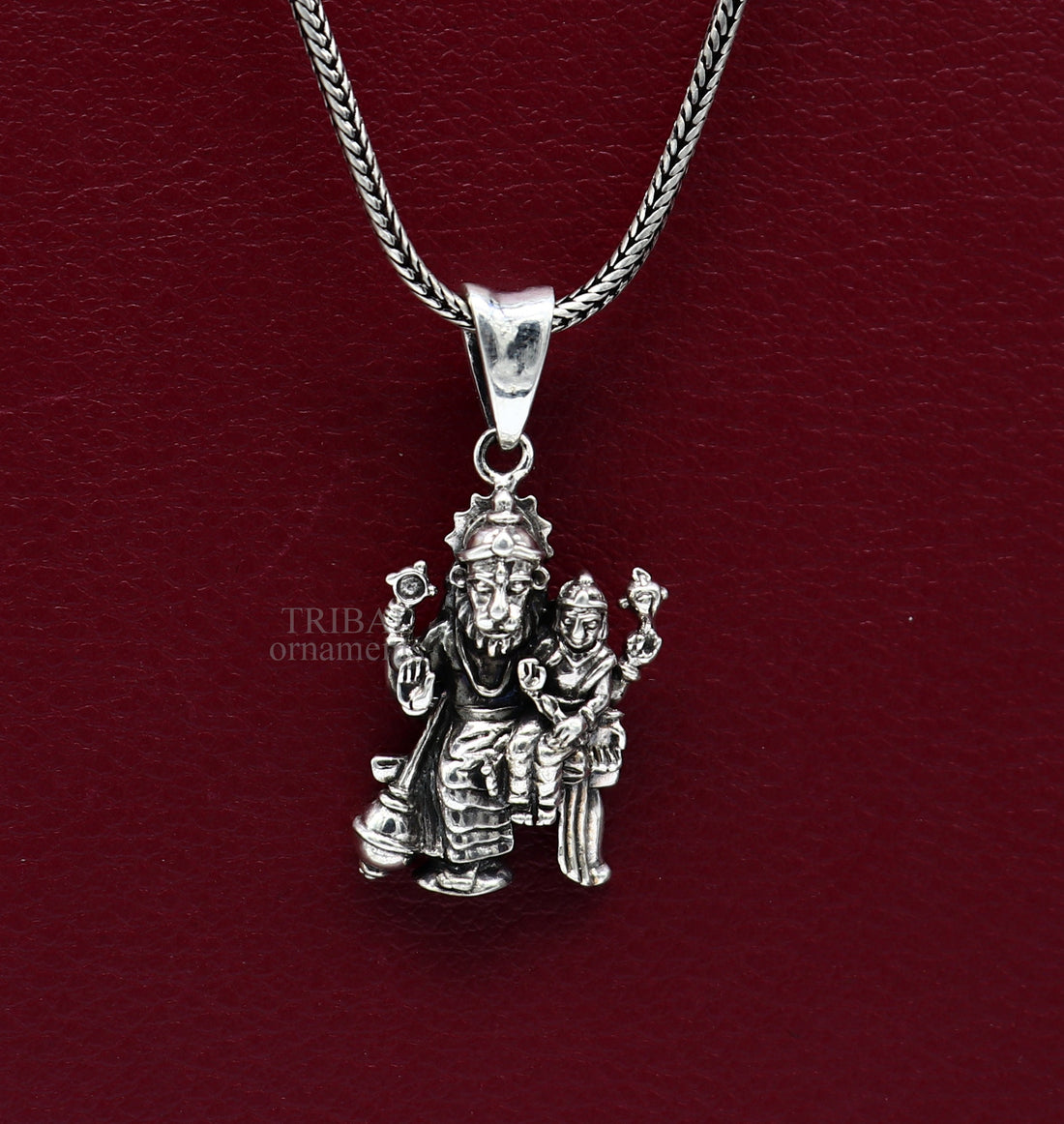 925 sterling silver handmade divine Vishnu with Laxmi (narsimha)pendant, amazing stylish unisex pendant personalized jewelry ssp1564 - TRIBAL ORNAMENTS