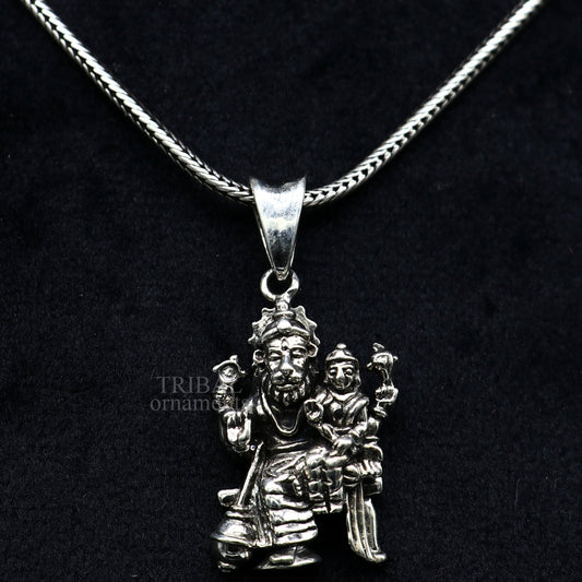 925 sterling silver handmade divine Vishnu with Laxmi (narsimha)pendant, amazing stylish unisex pendant personalized jewelry ssp1564 - TRIBAL ORNAMENTS