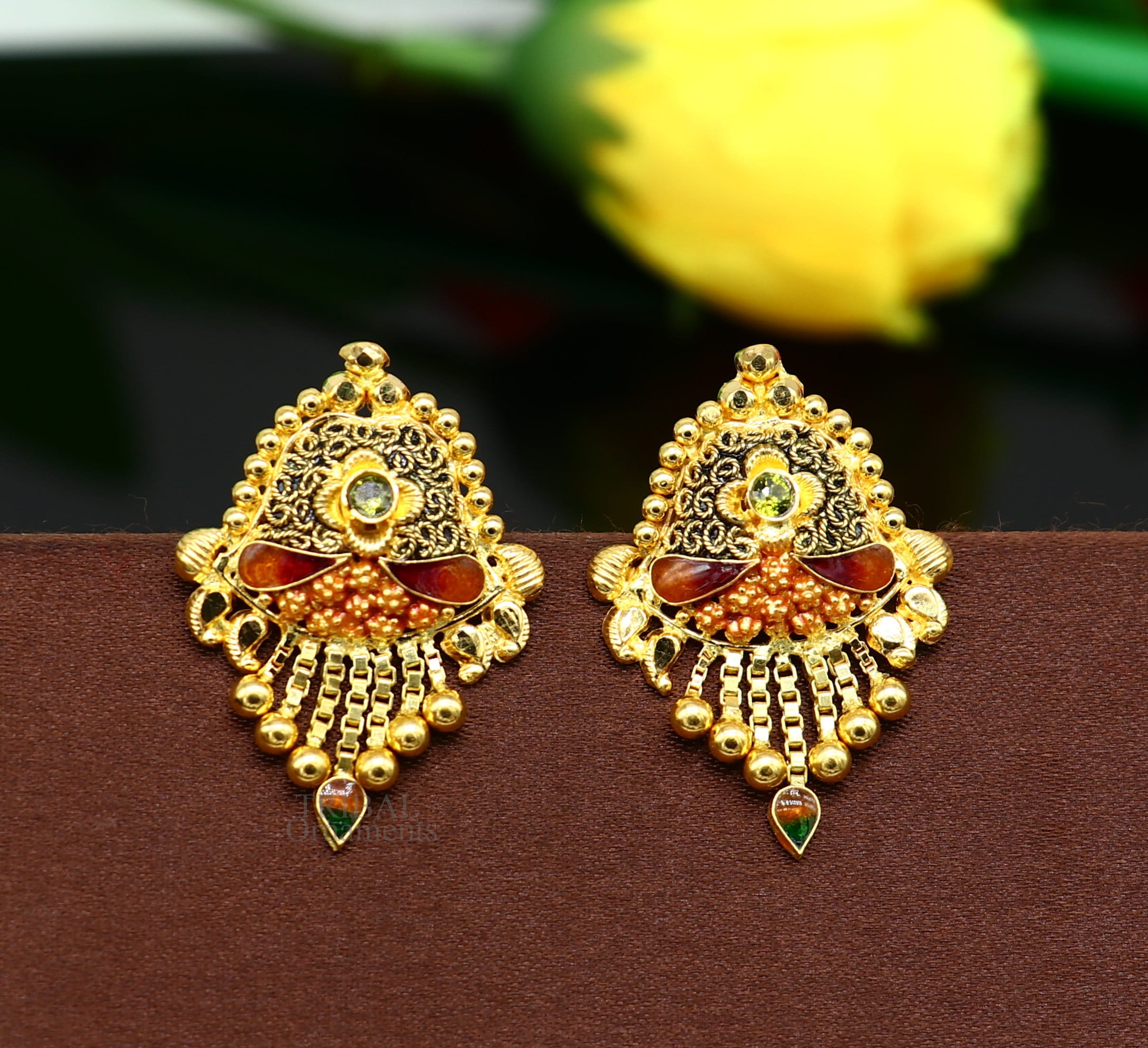 Flipkartcom  Buy SSFJ One Gram Gold stone J type Jimikk iEarrings Copper  Jhumki Earring Online at Best Prices in India