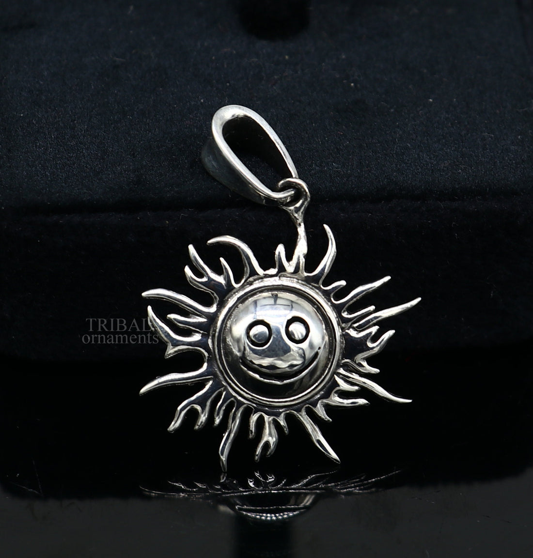 Handmade Sun pendant 925 sterling silver vintage design amazing sun face pendant, excellent ethnic divine jewelry ssp1623 - TRIBAL ORNAMENTS