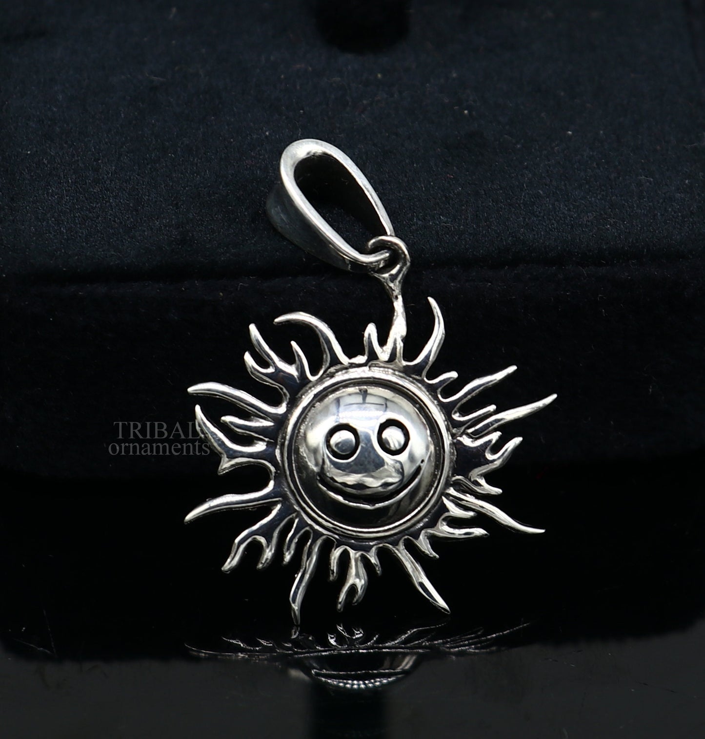 Handmade Sun pendant 925 sterling silver vintage design amazing sun face pendant, excellent ethnic divine jewelry ssp1623 - TRIBAL ORNAMENTS